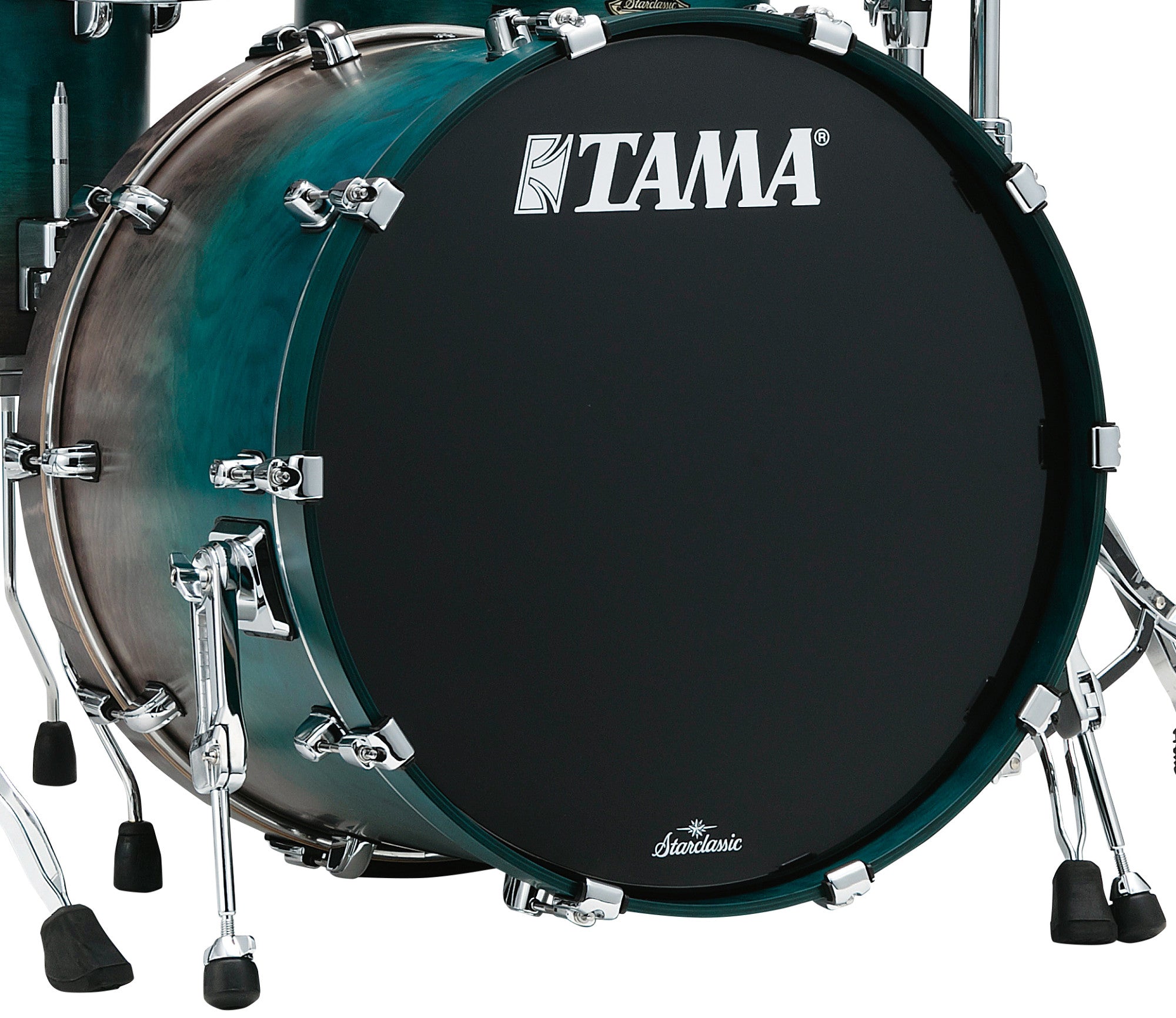 TAMA Starclassic Walnut/Birch Lacquer Bass Drum 22" x 16" - Satin Saphire Fade/Chrom HW/ohne Tom Halter