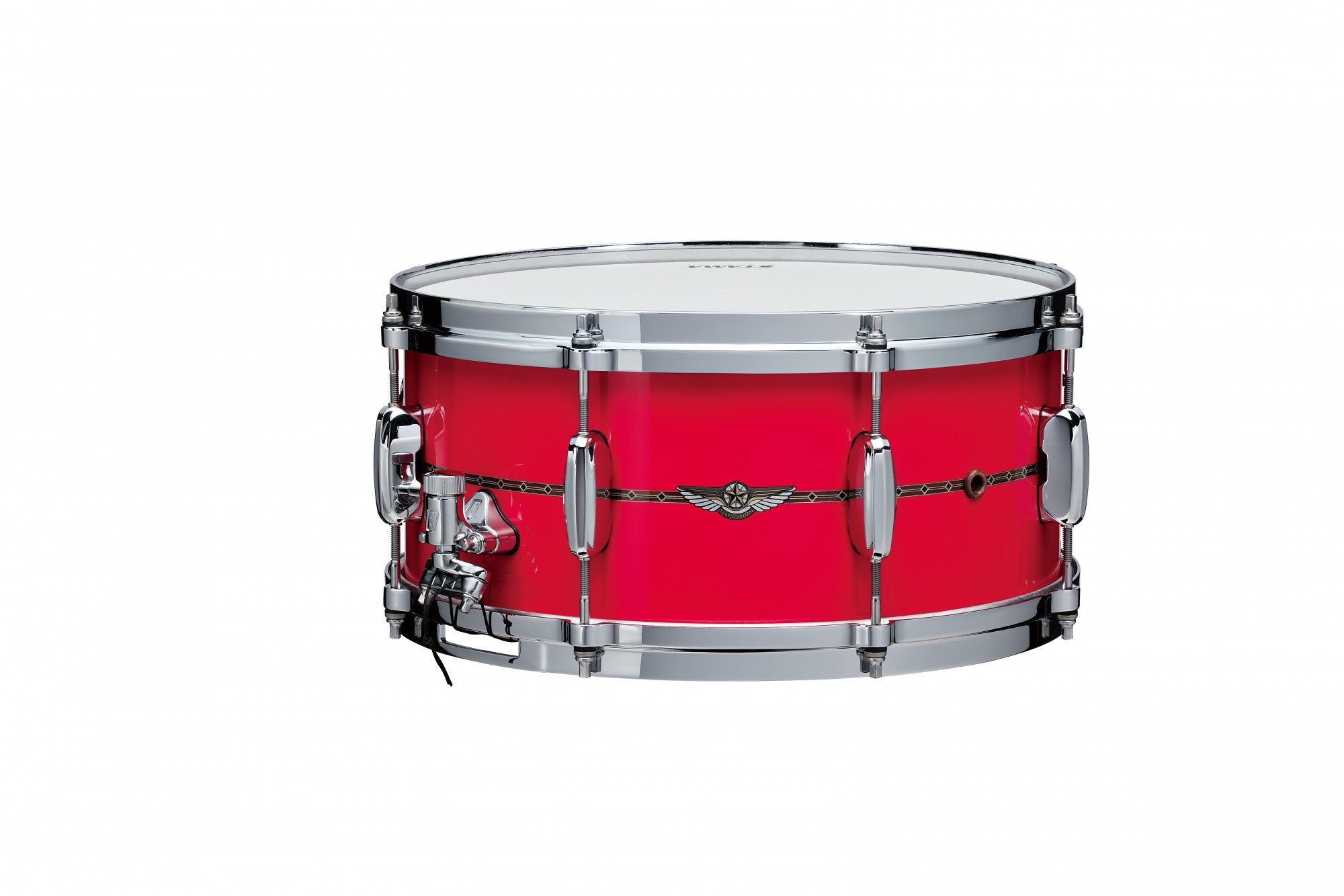 TAMA STAR Maple Snaredrum 14" x 6,5" - Solid Candy Red/Chrom HW - Outside Inlay