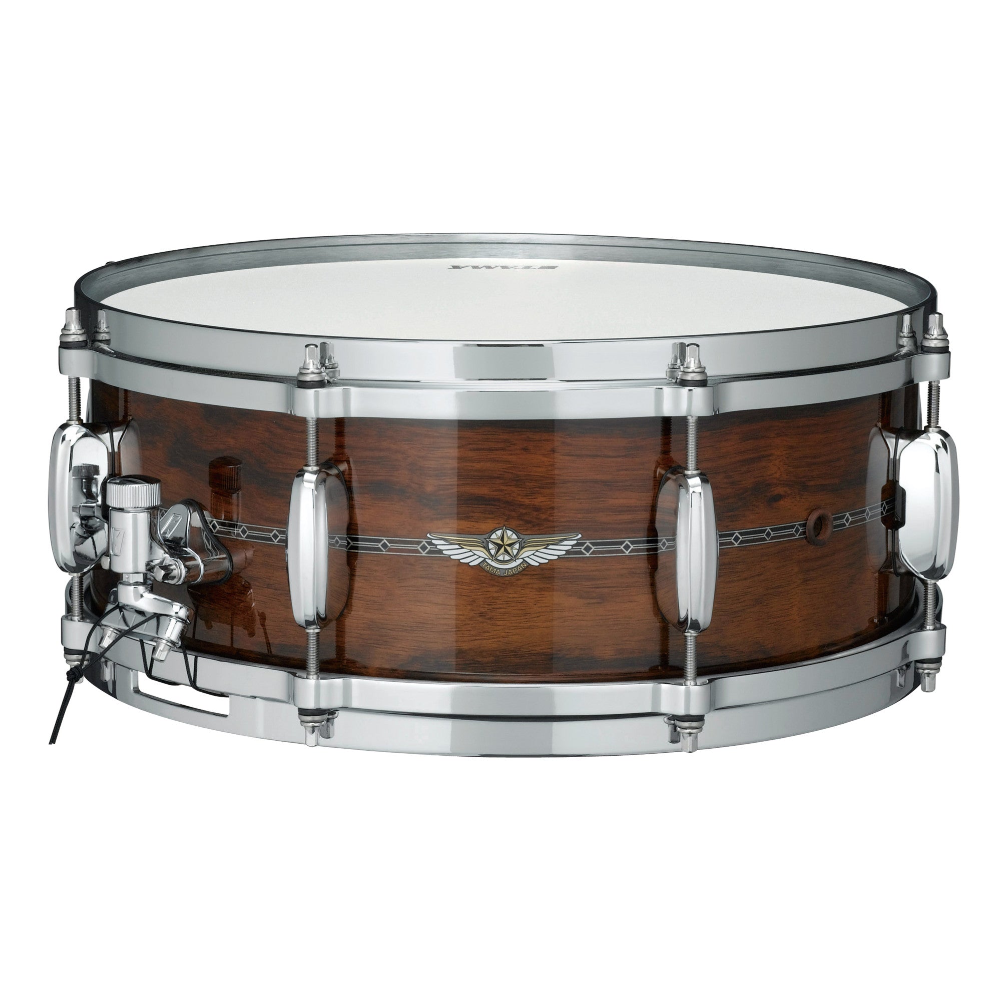 TAMA STAR Bubinga Snaredrum 13" x 6" - Natural Indian Laurel/Chrom HW - Outside Inlay