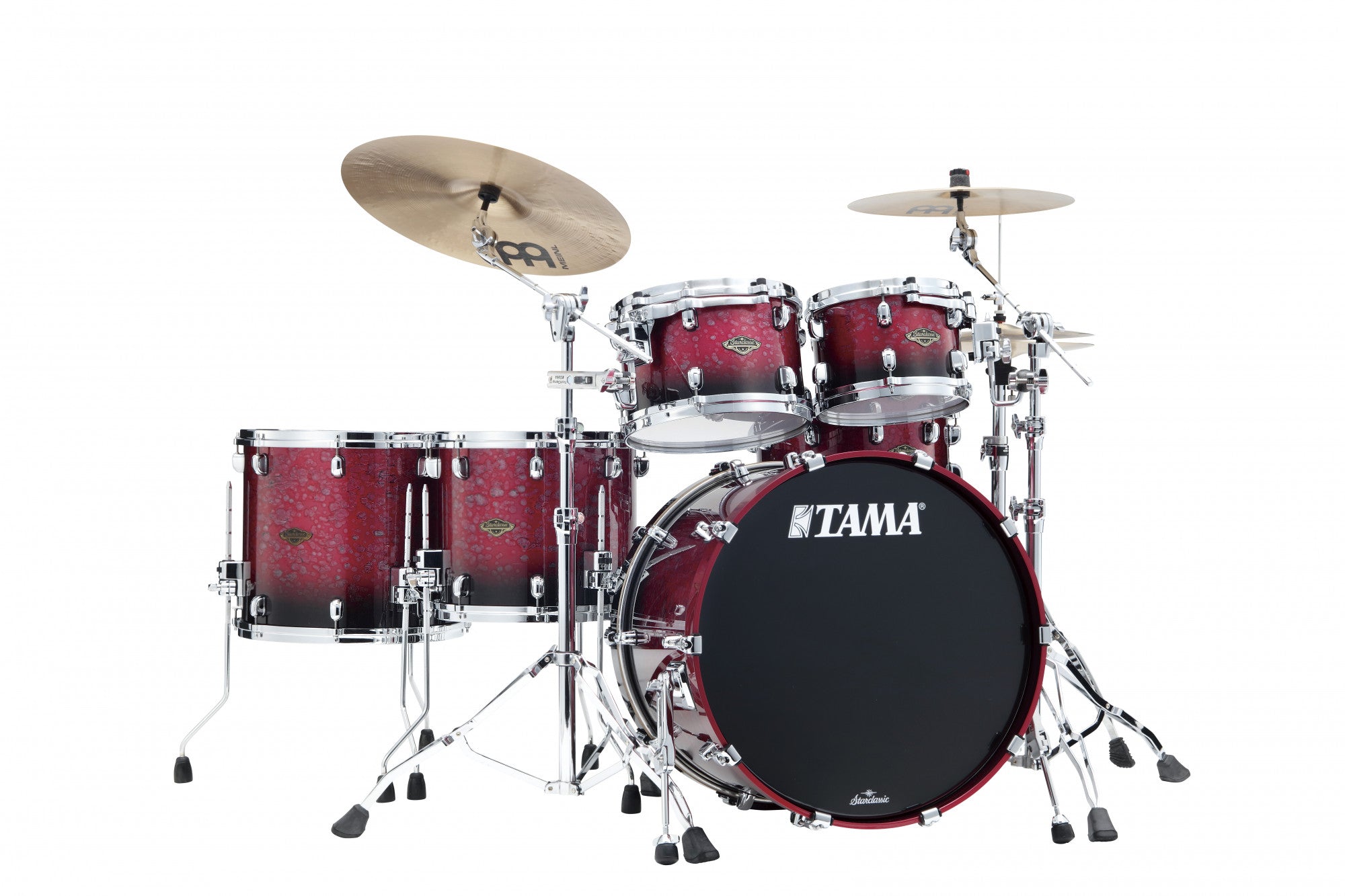 TAMA Starclassic Walnut/Birch Lacquer Shell Kit 5 teilig - Molten Raspberry Fade/Chrom HW