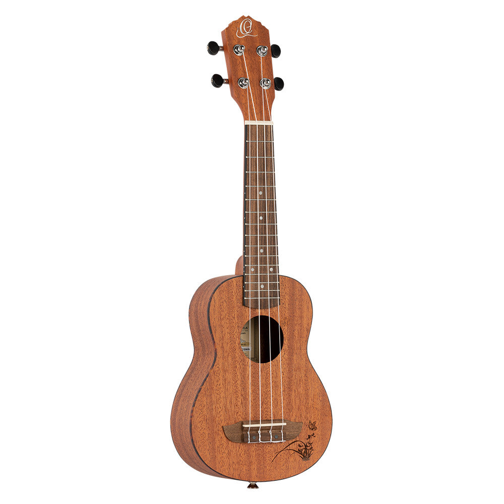 ORTEGA Bonfire Serie Sopran Ukulele 4 String - Fichte/Sapele Natur