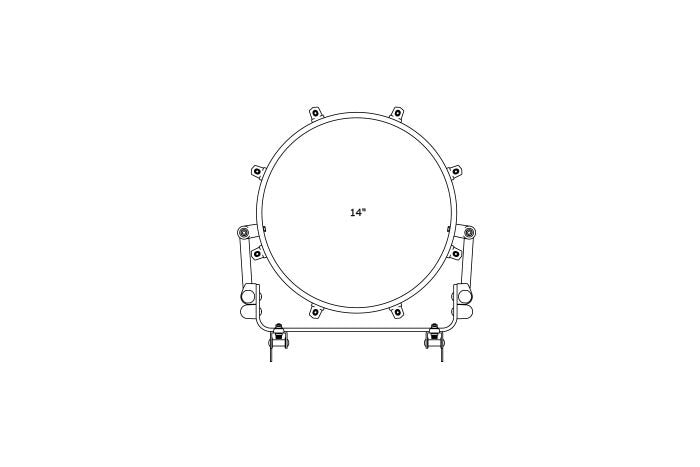 TAMA Fieldstar Freedom Marching Solo Tenor Drum 14" x 11,5" - Satin Black/Chrom HW