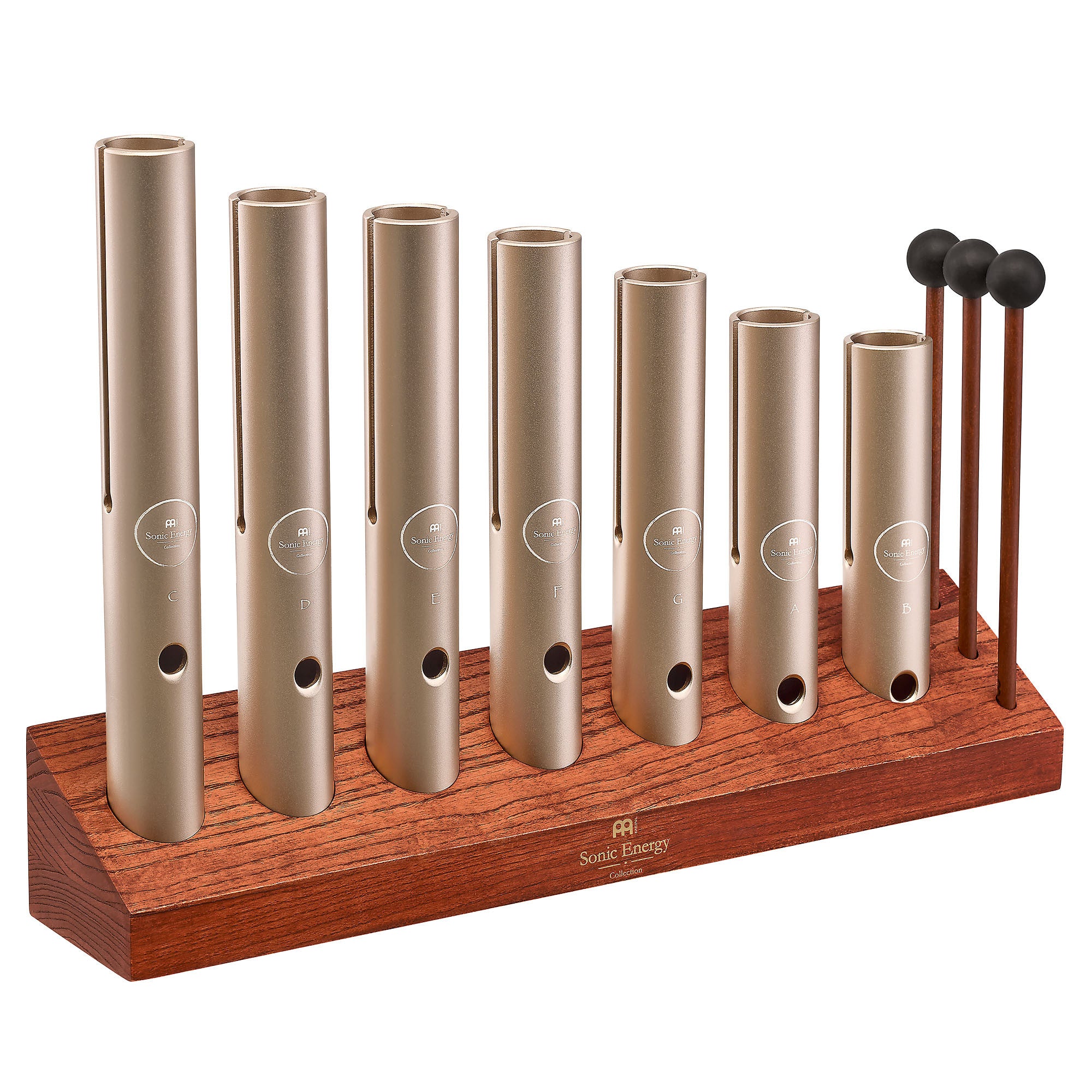 Meinl Sonic Energy Wah-Wah Tube Chakra Set, 432 Hz, Champagnergold - 7 teilig