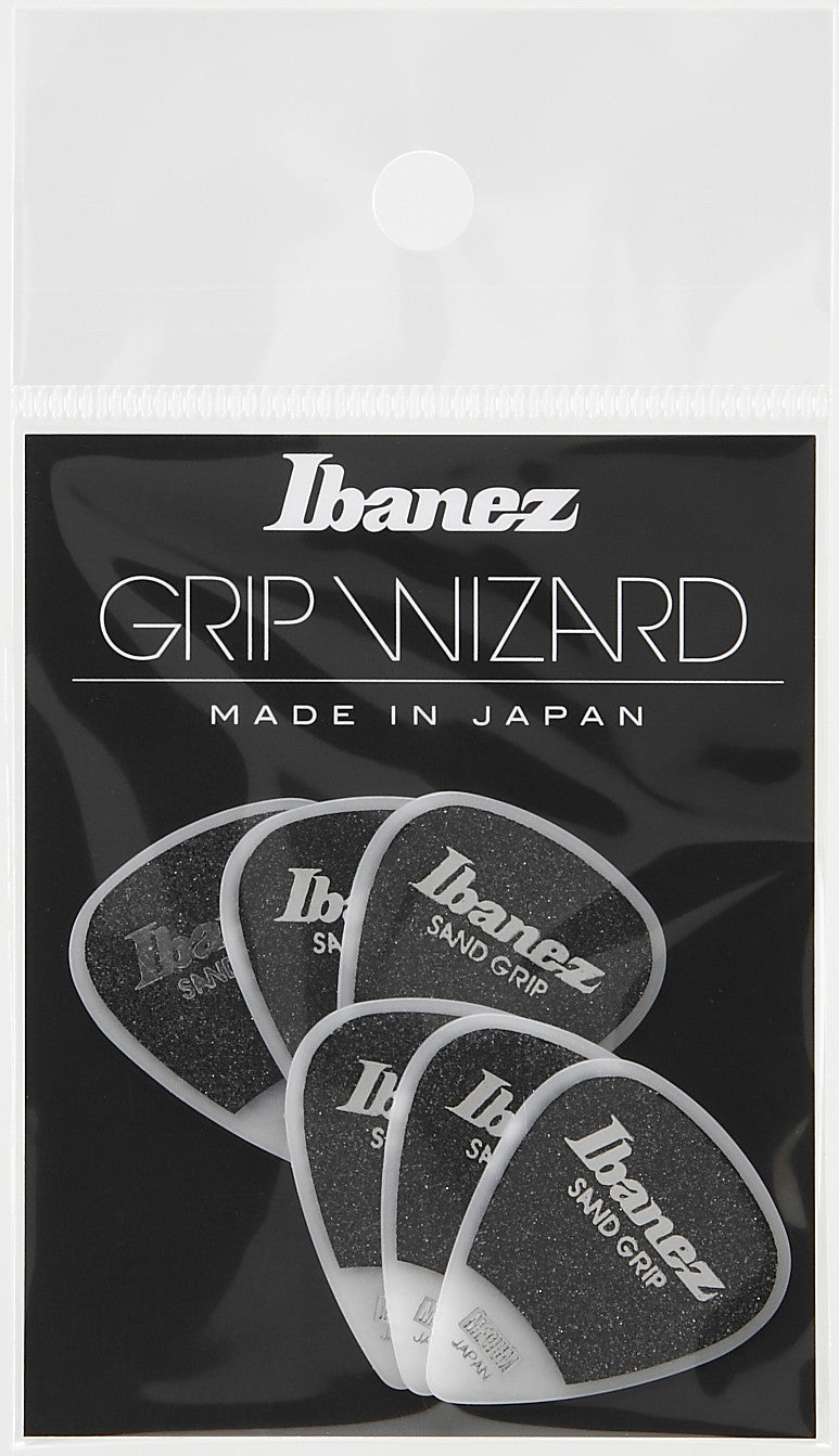 IBANEZ Grip Wizard Series Sand Grip Flat Pick - 6er Pack