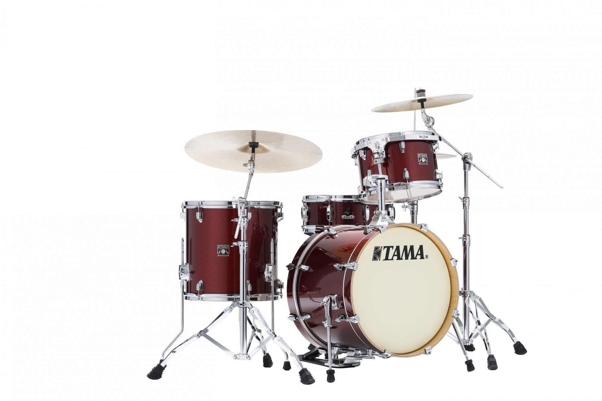 TAMA Superstar Classic Drum Set 4 teilig - Dark Red Sparkle/Chrom Hardware + SM5W Hardware Kit