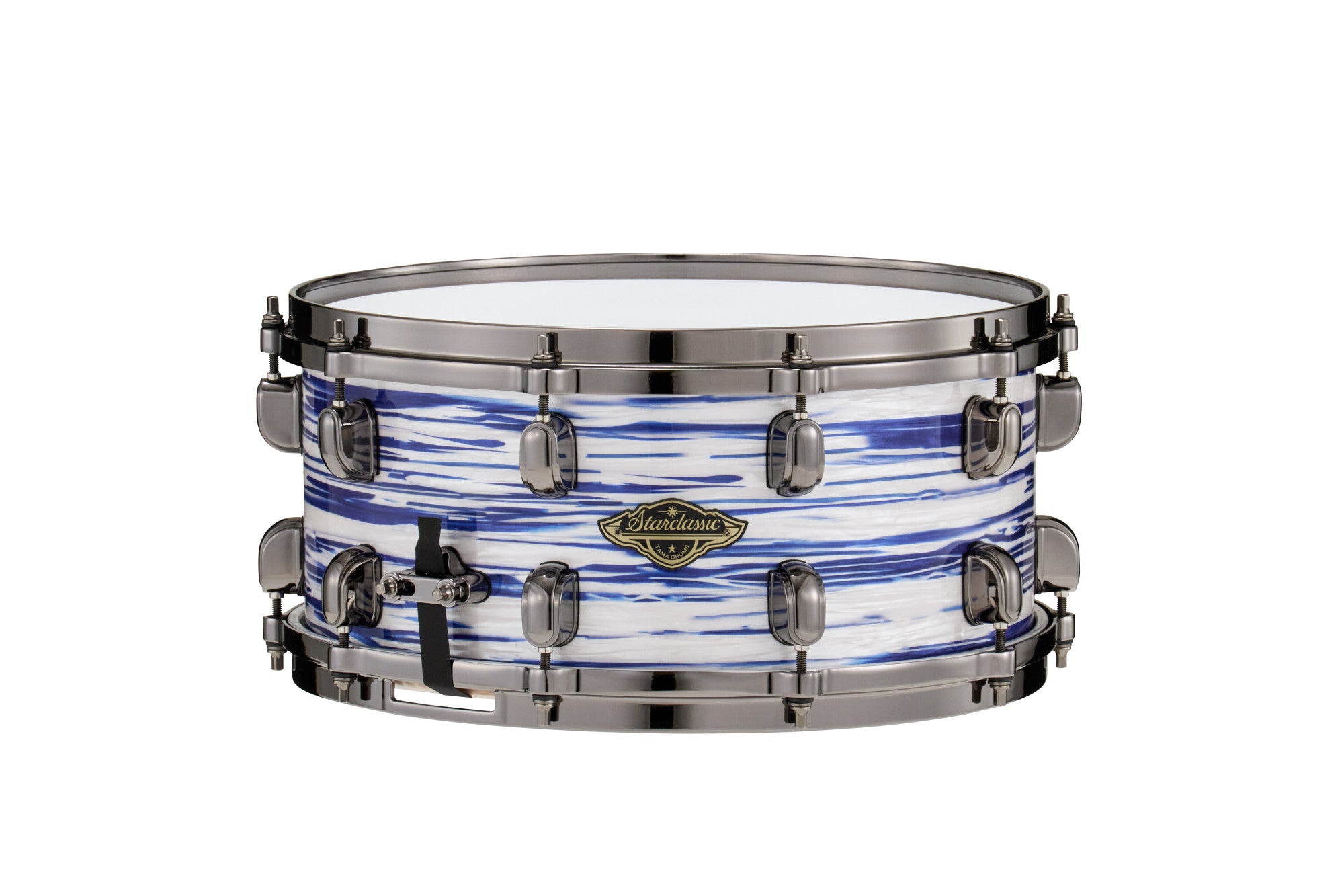 TAMA Starclassic Walnut/Birch Snaredrum 14" x 6,5" - Blue & White Oyster/Black Nickel HW