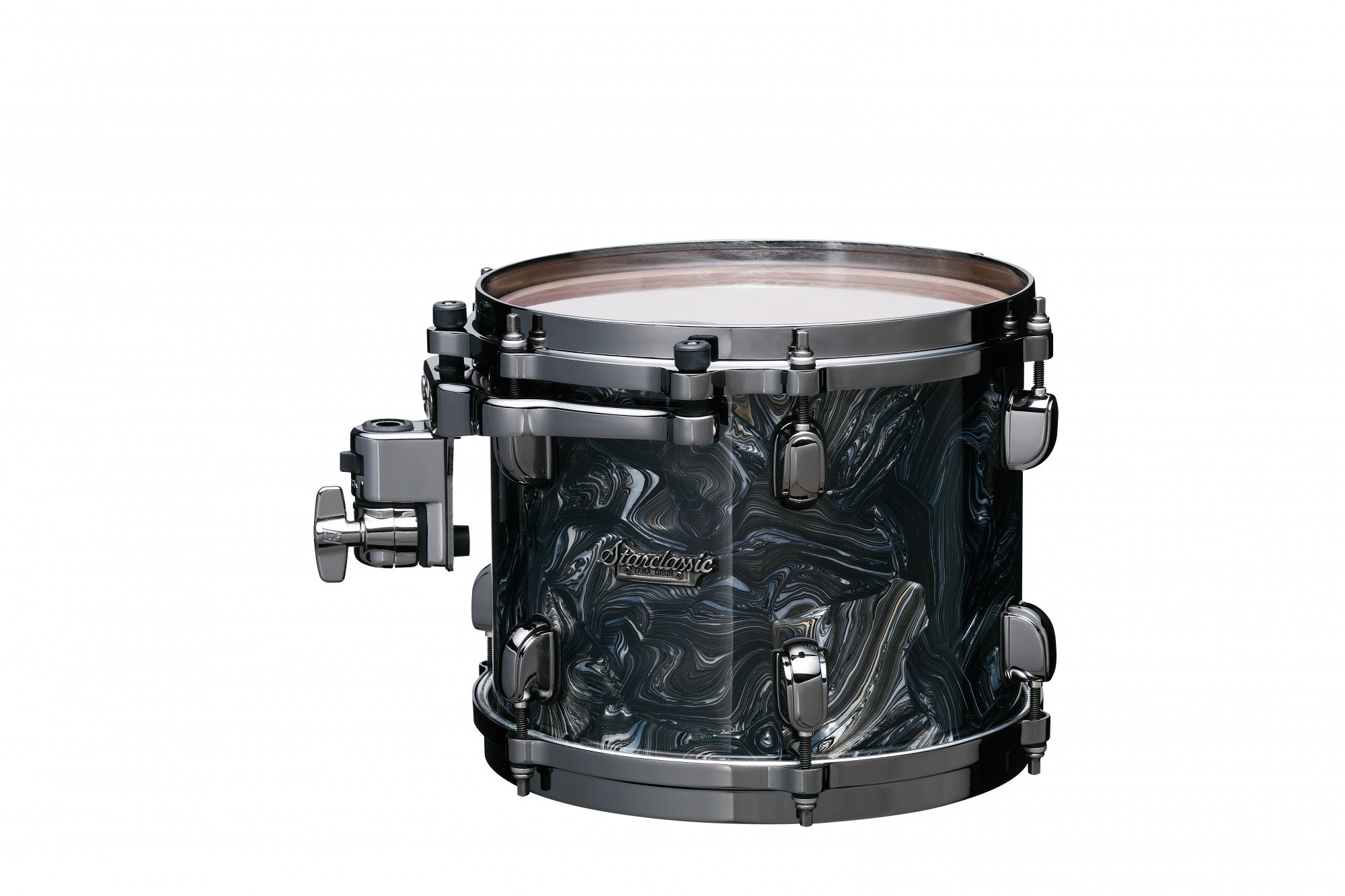 TAMA Starclassic Maple Duracover Wrap Rack Tom 8" x 6" - Charcoal Swirl/Black Nickel HW