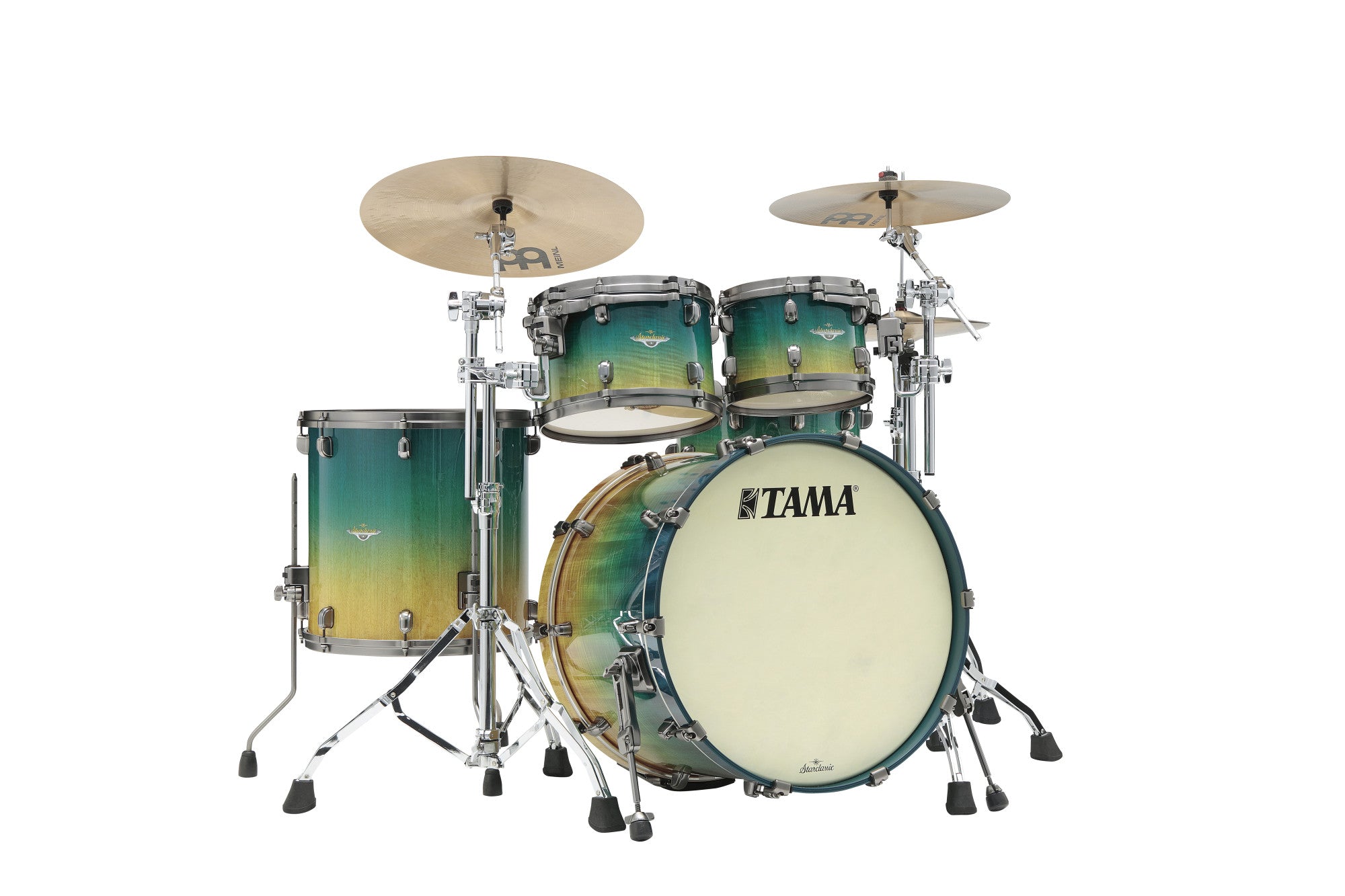 TAMA Starclassic Maple Exotic Shell Kit 4 teilig - Marine Shoreline Movingui Fade/Smoked Black Nickel HW