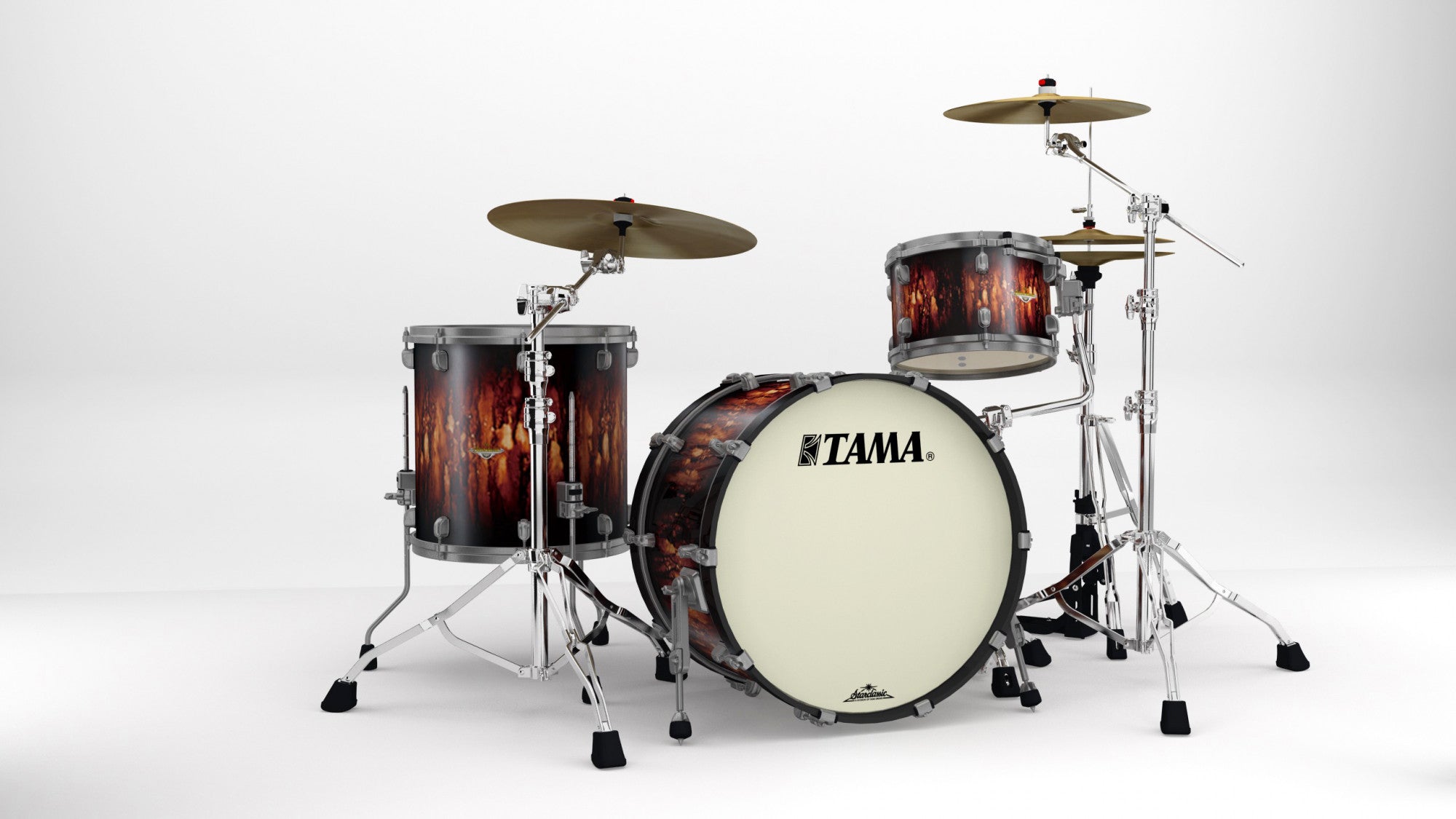 TAMA Starclassic Maple Lacquer Shell Kit 3 teilig - Molten Satin Brown Burst/Smoked Black Nickel HW
