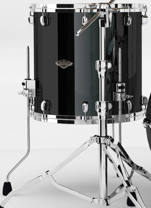 TAMA Starclassic Walnut/Birch Lacquer Floor Tom 16" x 14" - Piano Black/Chrom HW