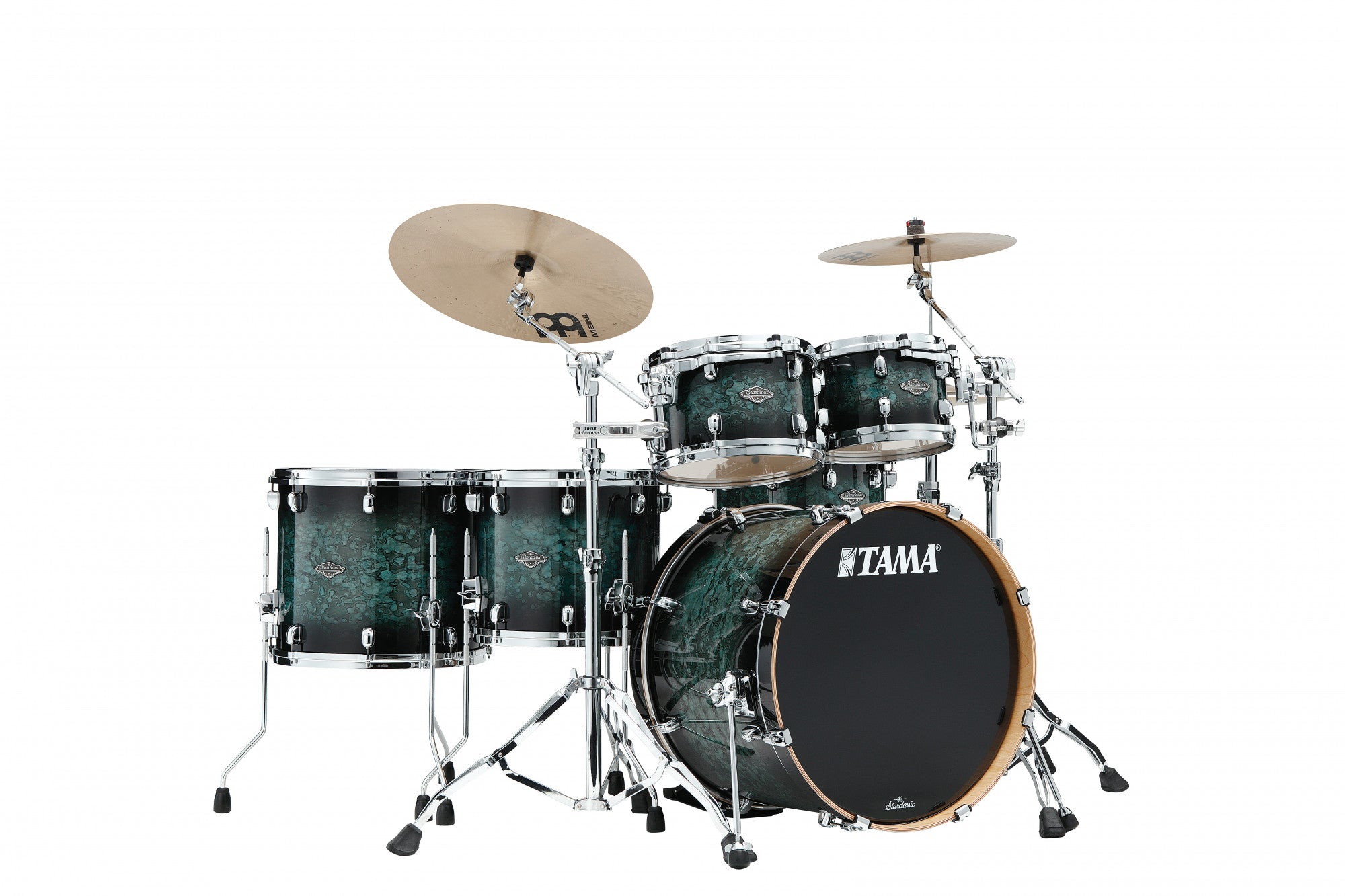 TAMA Starclassic Performer Shell Kit 5 teilig - Molten Steel Blue Burst/Chrom HW