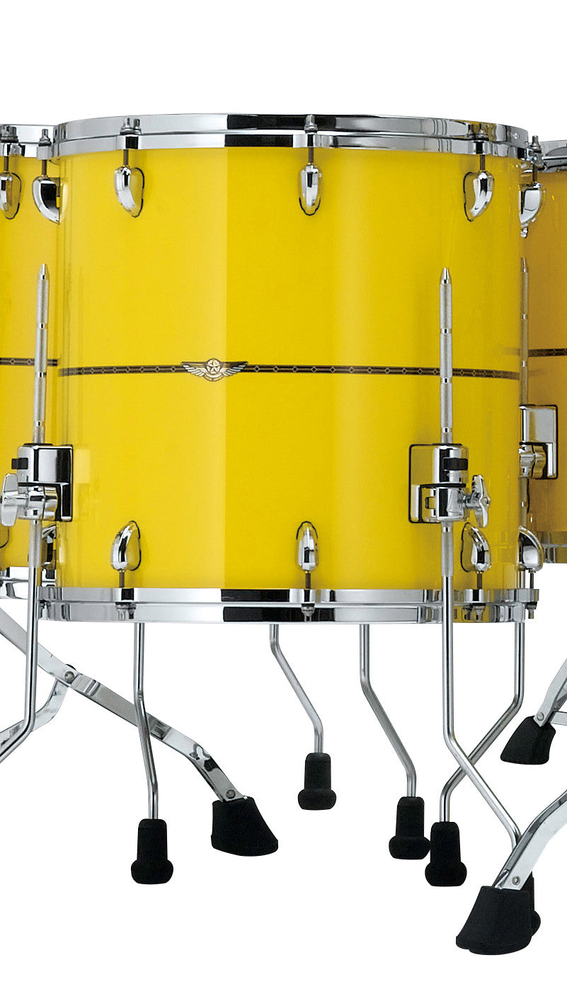 TAMA STAR Bubinga Floor Tom 14" x 14" - Sunny Yellow Lacquer/Chrom HW/mit Inlay (outside)