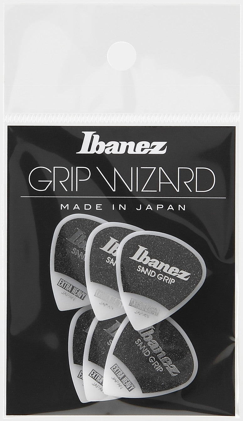 IBANEZ Grip Wizard Series Sand Grip Flat Pick - 6er Pack
