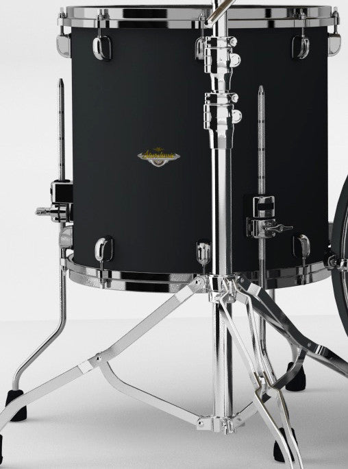 TAMA Starclassic Maple Lacquer Floor Tom 16" x 16" - Flat Black/Black Nickel HW