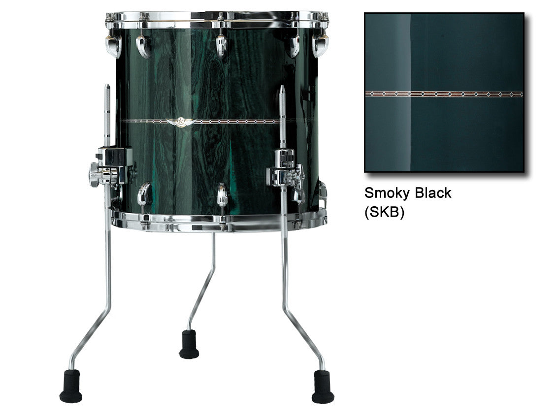 TAMA STAR Bubinga Floor Tom 18" x 16" - Smoky Black/Chrom HW/Inlay: Only Outside