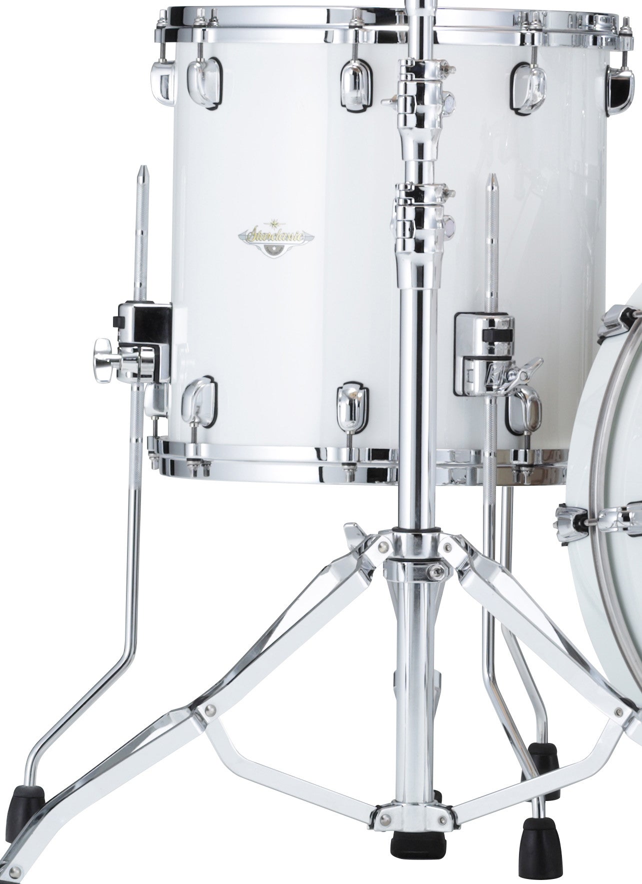 TAMA Starclassic Maple Lacquer Floor Tom 14" x 14" - Piano White/Chrom HW