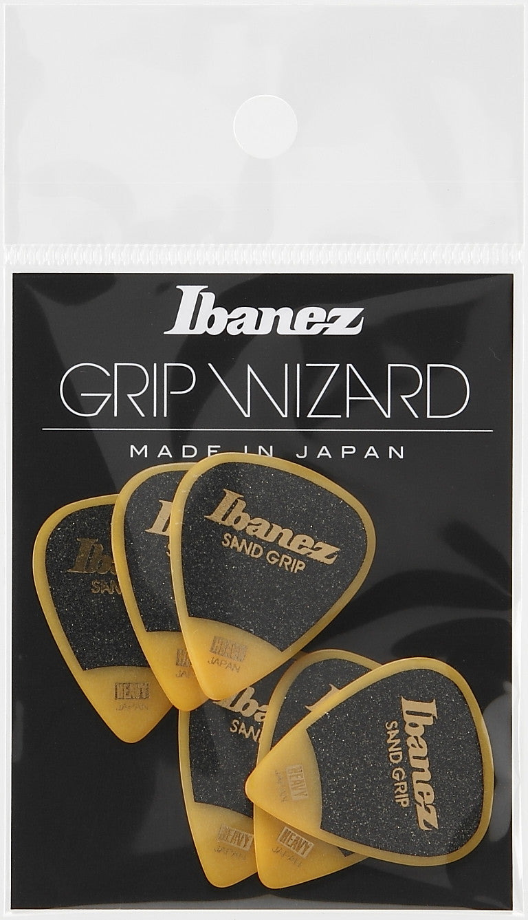 IBANEZ Grip Wizard Series Sand Grip Flat Pick - 6er Pack