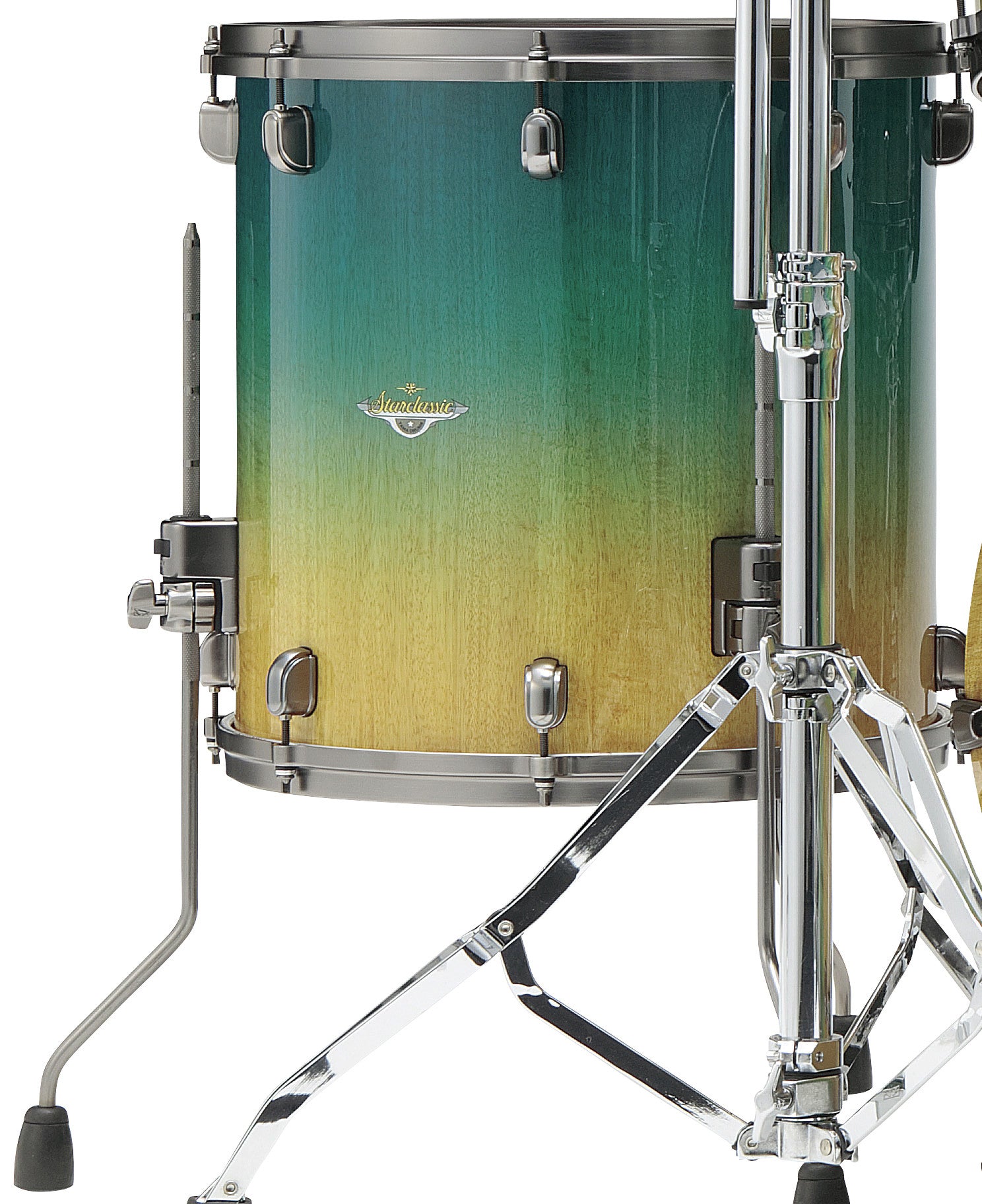 TAMA Starclassic Maple Exotic Floor Tom 16" x 16" - Marine Shoreline Movingui Fade/Smoked Black Nickel HW