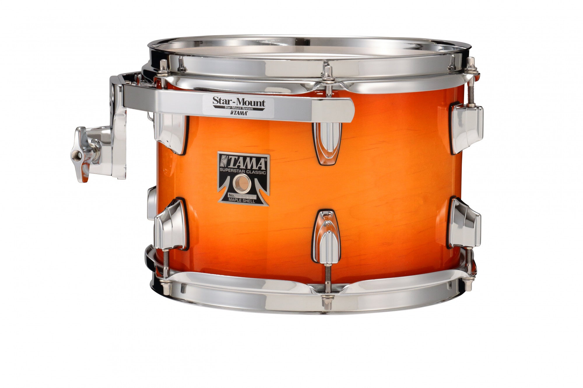 TAMA Superstar Classic Rack Tom 10" x 7" - Tangerine Lacquer Burst/Chrom HW