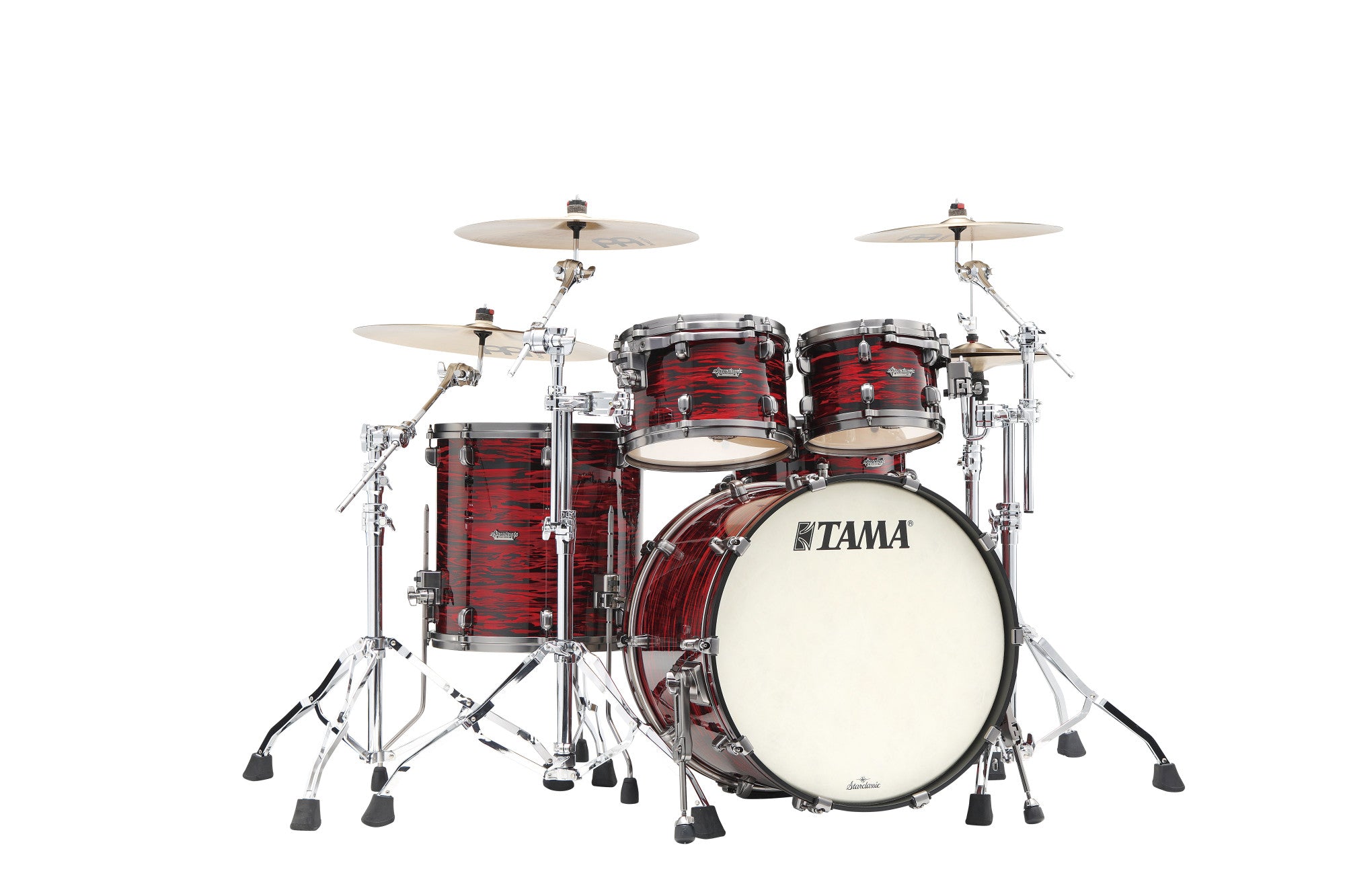 TAMA Starclassic Maple Duracover Wrap Shell Kit 4 teilig - Red Oyster/Smoked Black Nickel HW