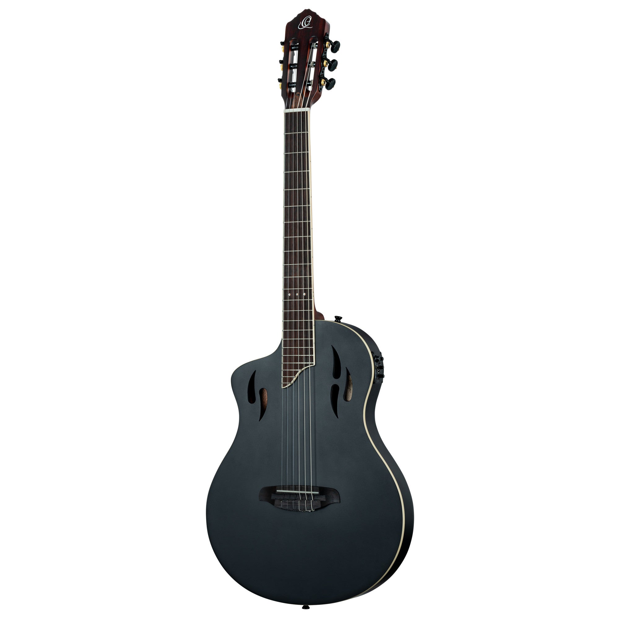 ORTEGA TourPlayer DeLuxe Nylon String Gitarre 6-String Lefty - Fichte Schwarz + Gigbag