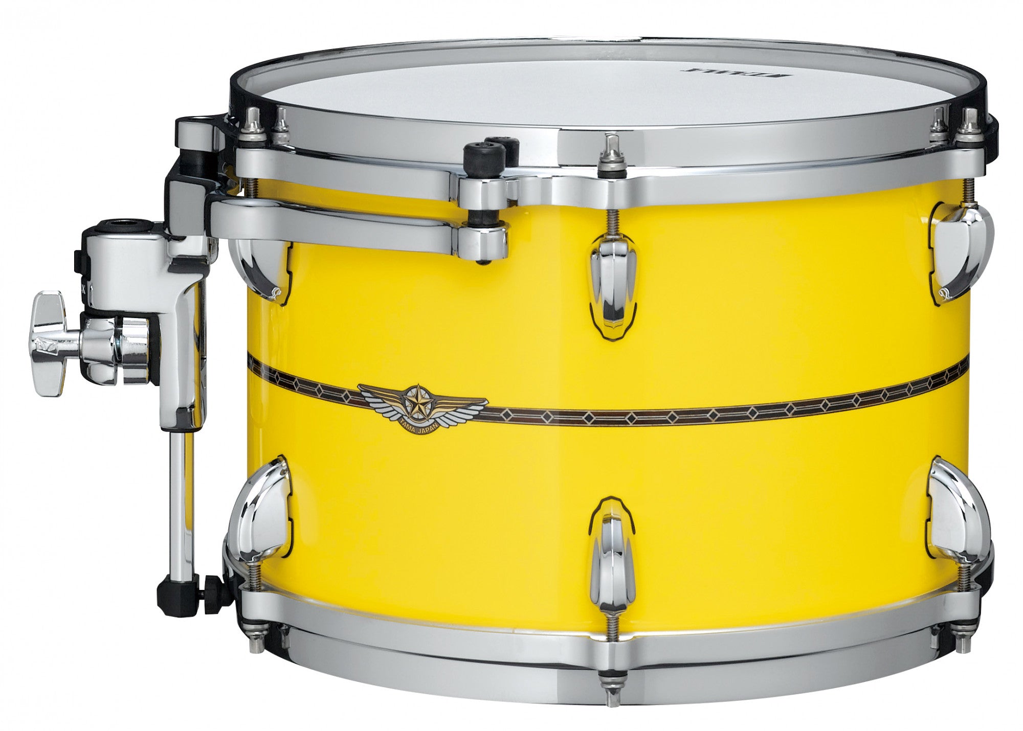 TAMA STAR Bubinga Rack Tom 12" x 11" - Sunny Yellow Lacquer/Chrom HW/Inlay: Outside/Inside