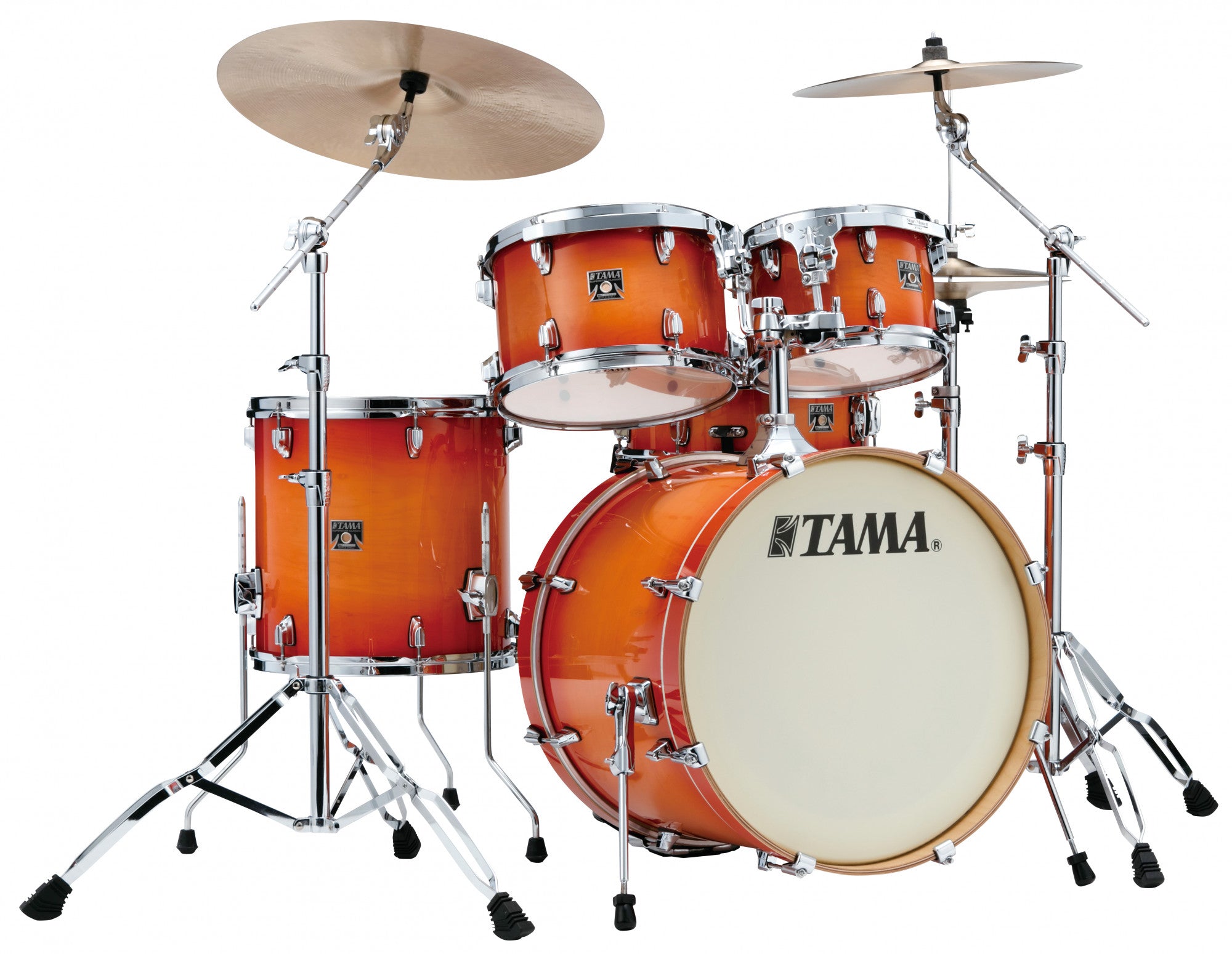 TAMA Superstar Classic Drum Set 5 teilig - Tangerine Lacquer Burst/Chrome HW + SM5W Hardware Kit