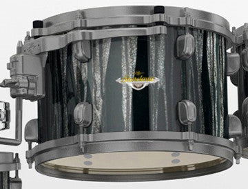 TAMA Starclassic Maple Lacquer Rack Tom 12" x 8" - Black Clouds & Silver Linings/Smoked Black Nickel HW