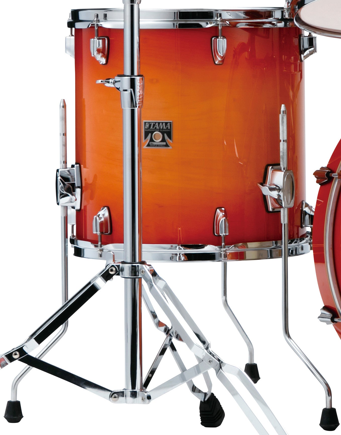TAMA Superstar Classic Floor Tom 18" x 16" - Tangerine Lacquer Burst/Chrom HW