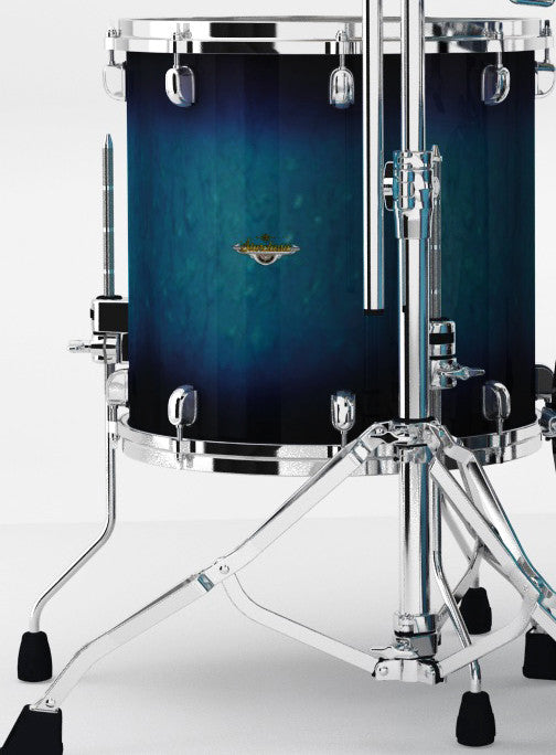 TAMA Starclassic Maple Lacquer Floor Tom 13" x 12" - Molten Electric Blue Burst/Chrom HW