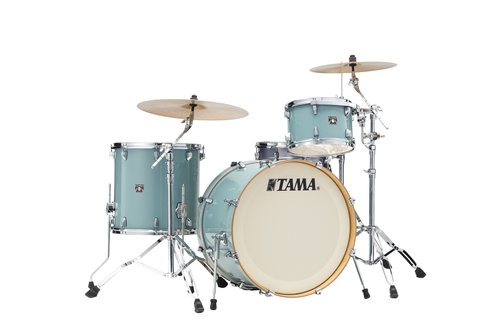 TAMA Superstar Classic Drum Set 3 teilig - Light Emerald Blue Green/Chrom HW + SM5W Hardware Kit
