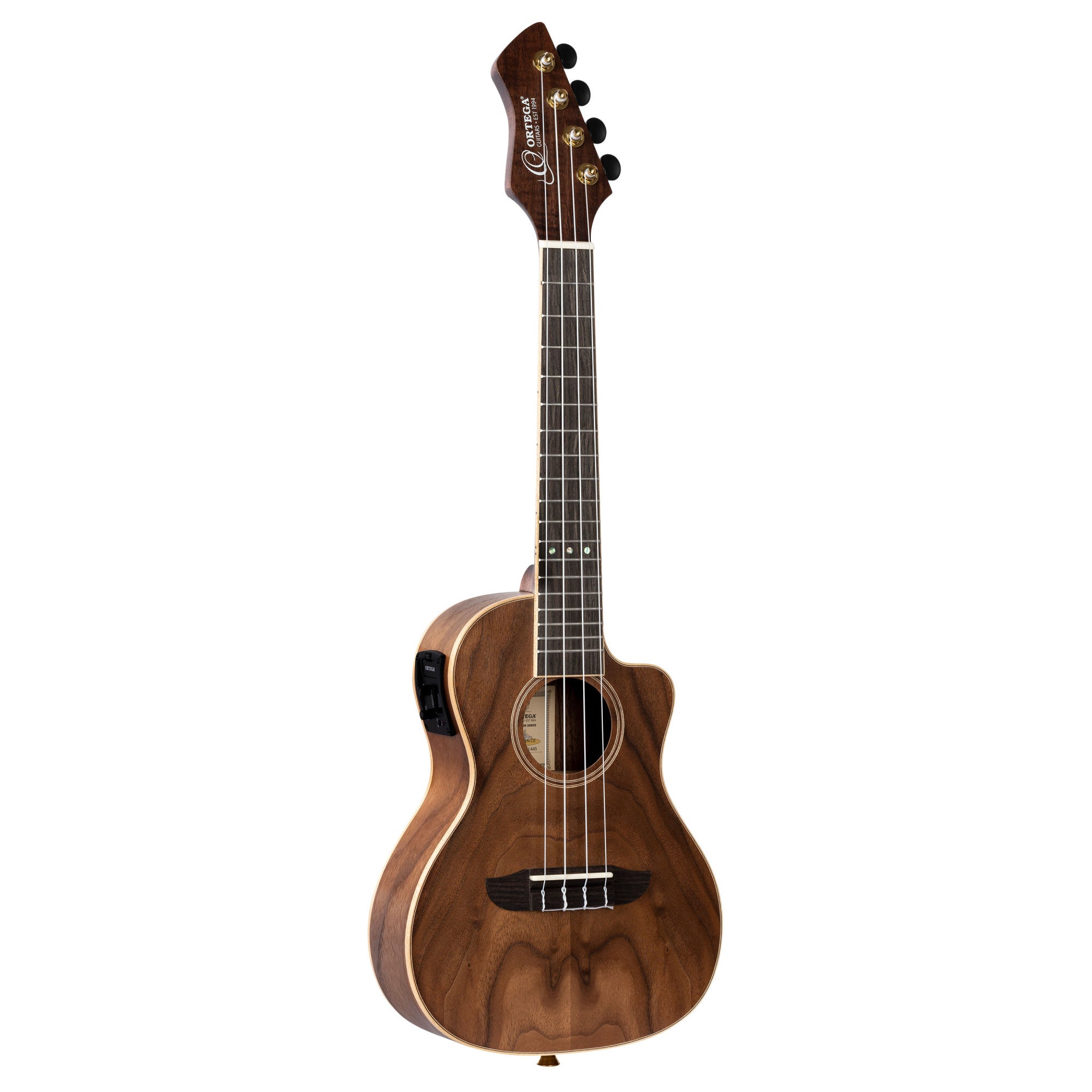 ORTEGA Horizon Serie Konzert Preamp Ukulele 4 String - Walnut Natural + Bag