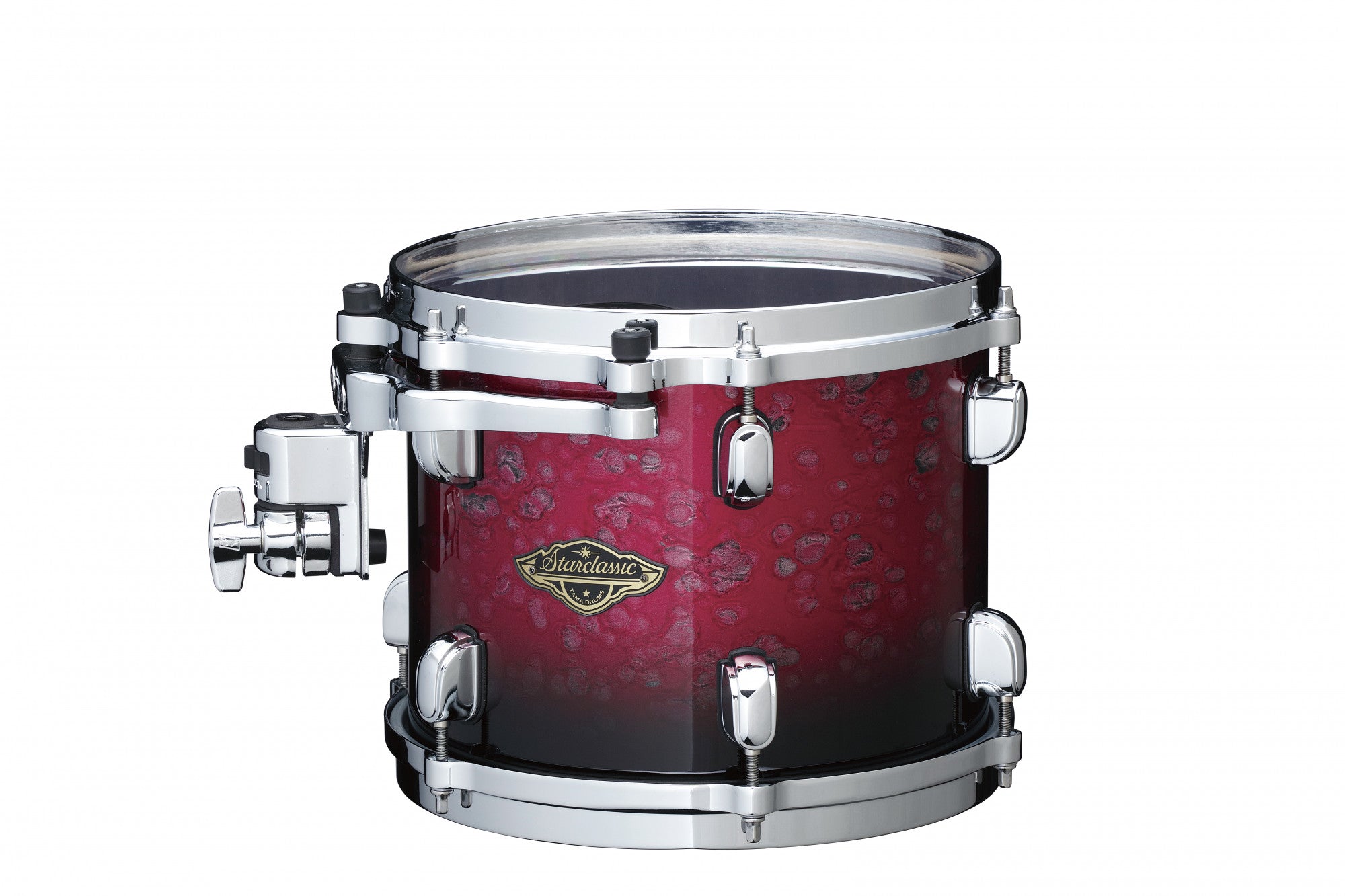 TAMA Starclassic Walnut/Birch Lacquer Rack Tom 8" x 7" - Molten Raspberry Fade/Chrom HW