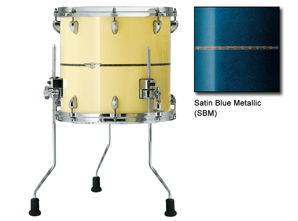 TAMA STAR Maple Floor Tom 13" x 12" - Satin Blue Metallic/Chrom HW/ohne Inlay