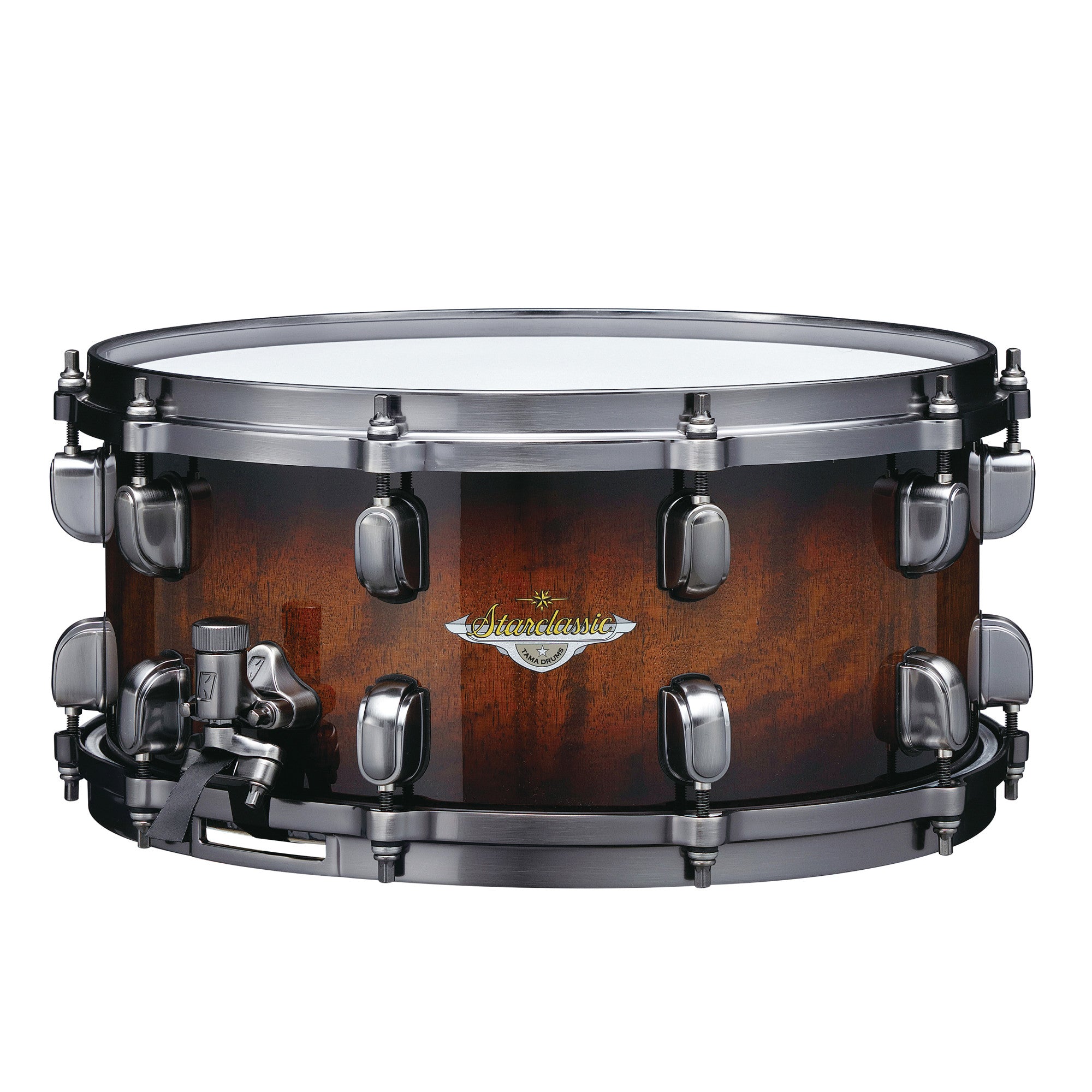 TAMA Starclassic Maple Exotic Snaredrum - 14" x 6,5" Tobacco Sunburst Movingui/Smoked Black Nickel HW