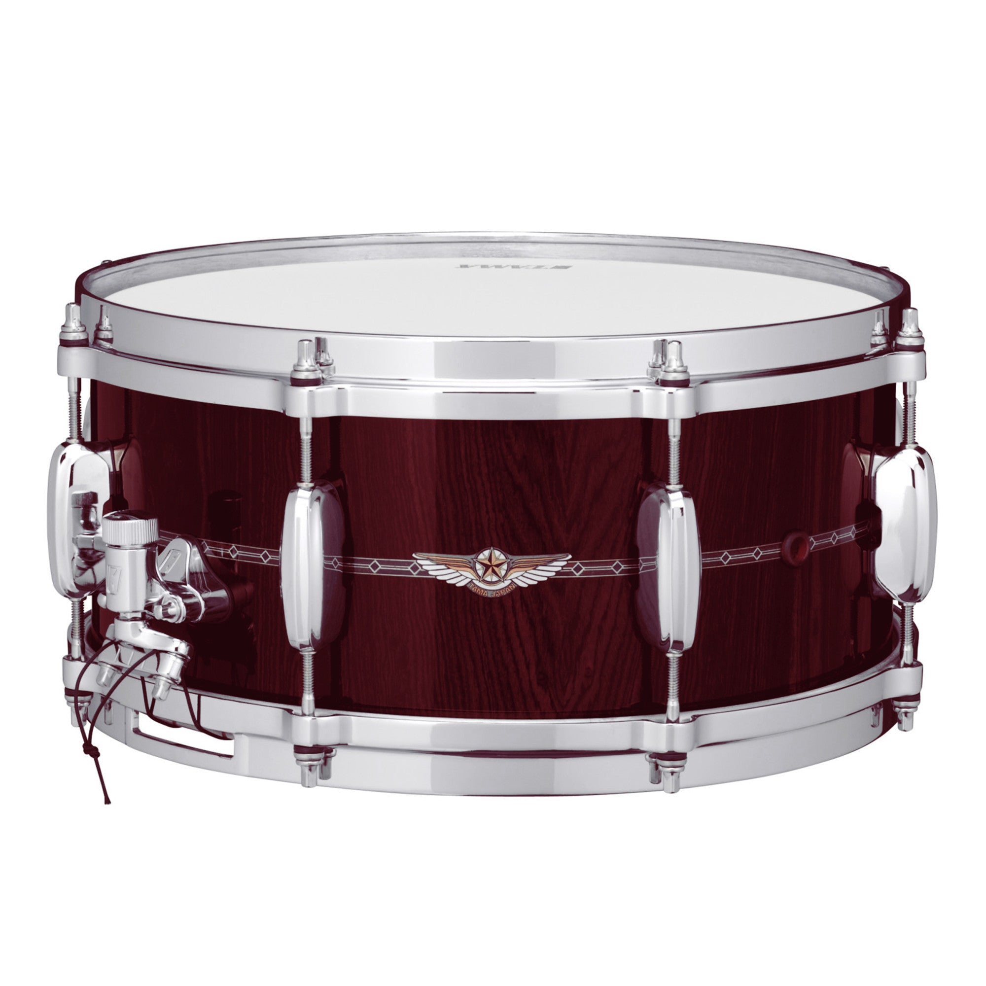 TAMA STAR Bubinga Snaredrum 14" x 5,5" - Dark Red Cordia/Chrom HW - Outside Inlay