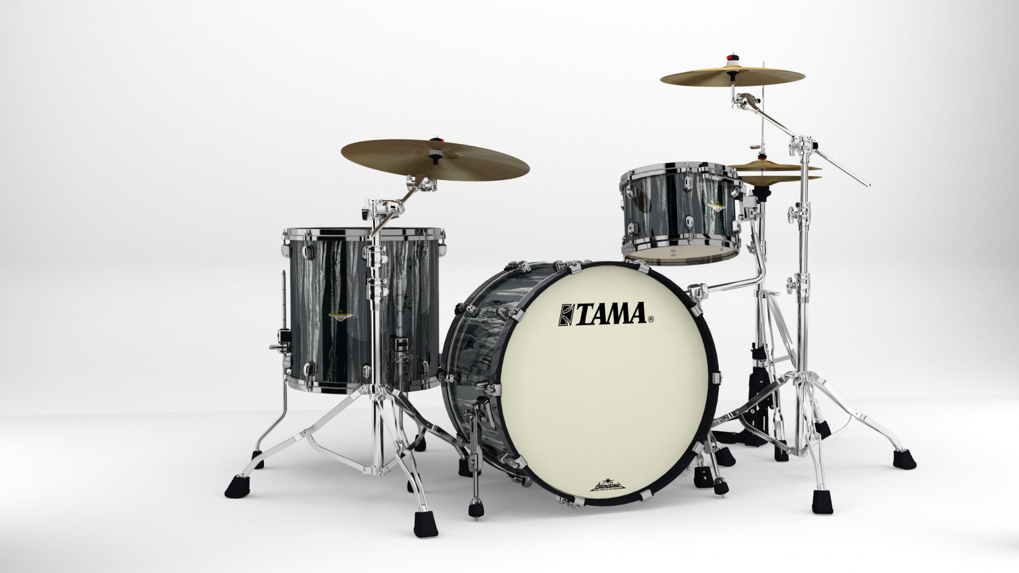 TAMA Starclassic Maple Lacquer Shell Kit 3 teilig - Black Clouds & Silver Linings/Black Nickel HW