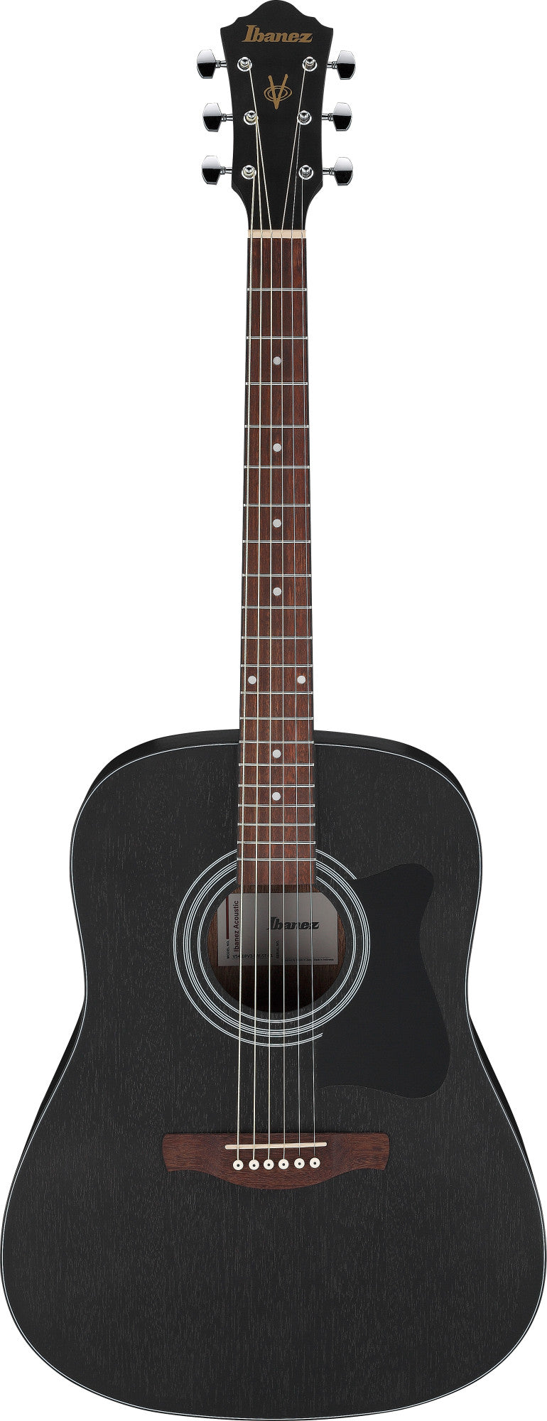 IBANEZ Jampack Akustikgitarren-Set 6-String - Weathered Black Open Pore + Gigbag, Gurt, Stimmgerät & Plektren