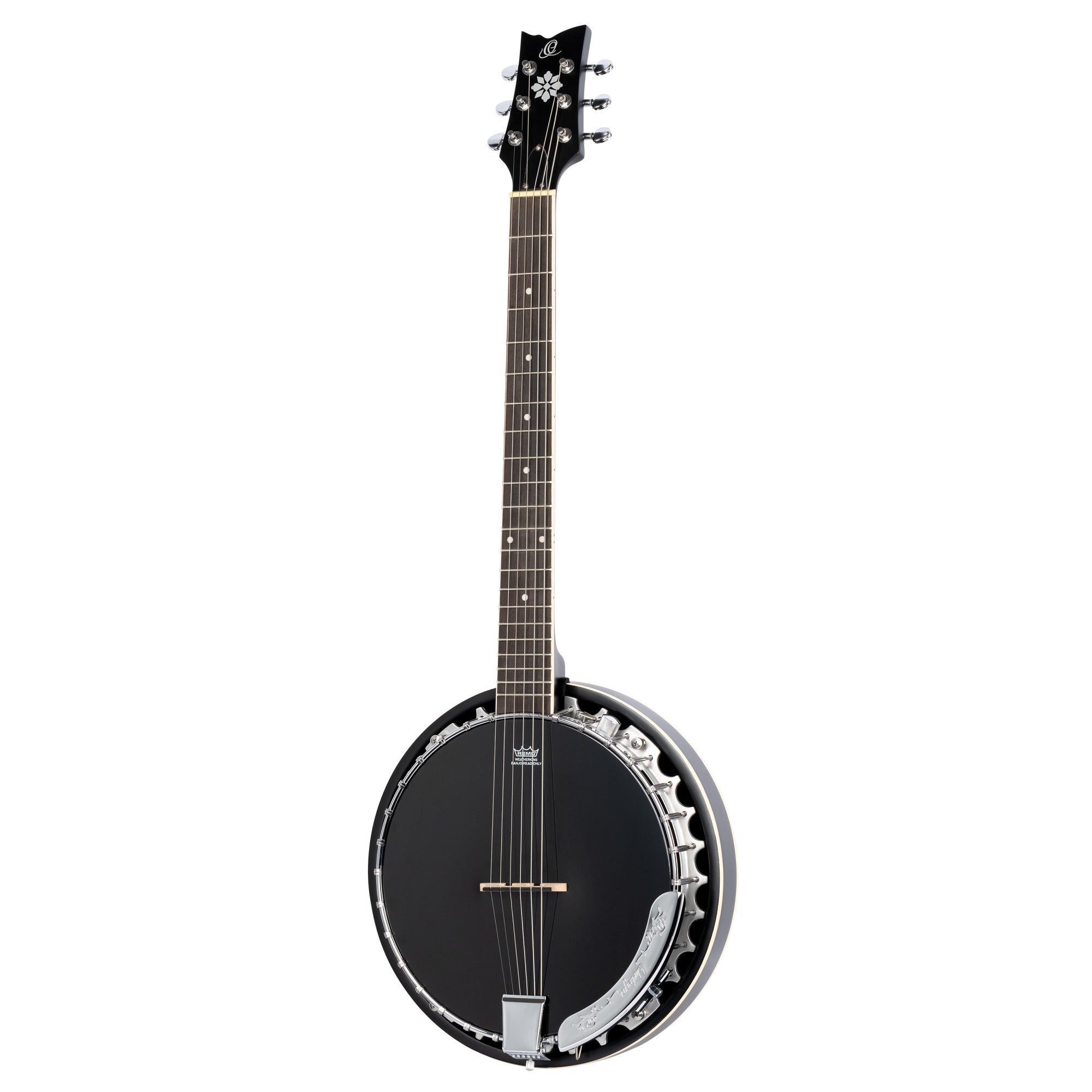 ORTEGA Raven Serie Banjo 6 String Lefty - Mahogany Black + Bag