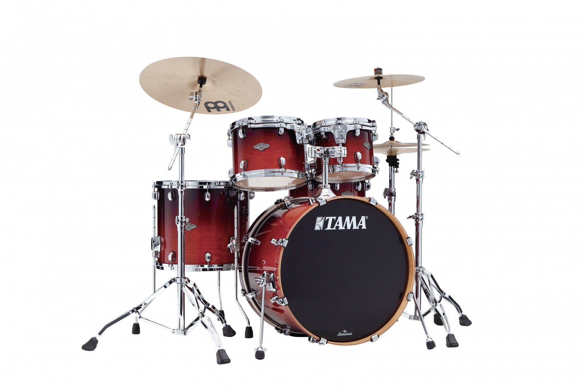 TAMA Starclassic Performer Shell Kit 4 teilig - Dark Cherry Fade/Chrom HW