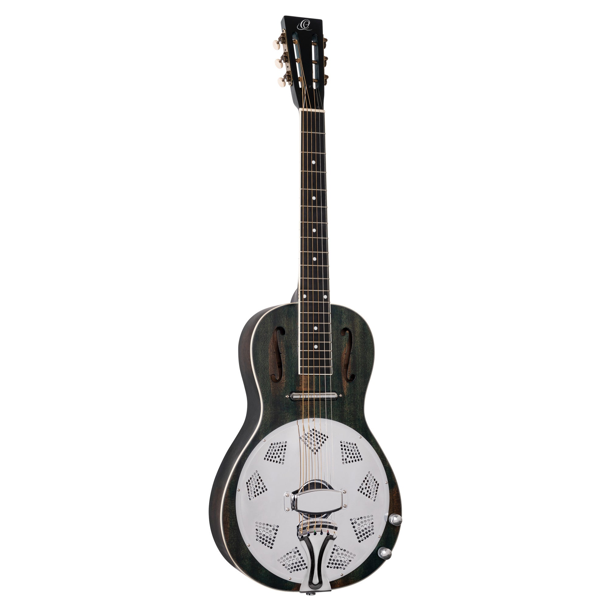 ORTEGA Americana Series Resonatorgitarre 6 String - Distressed Denim Matte / Chrom HW