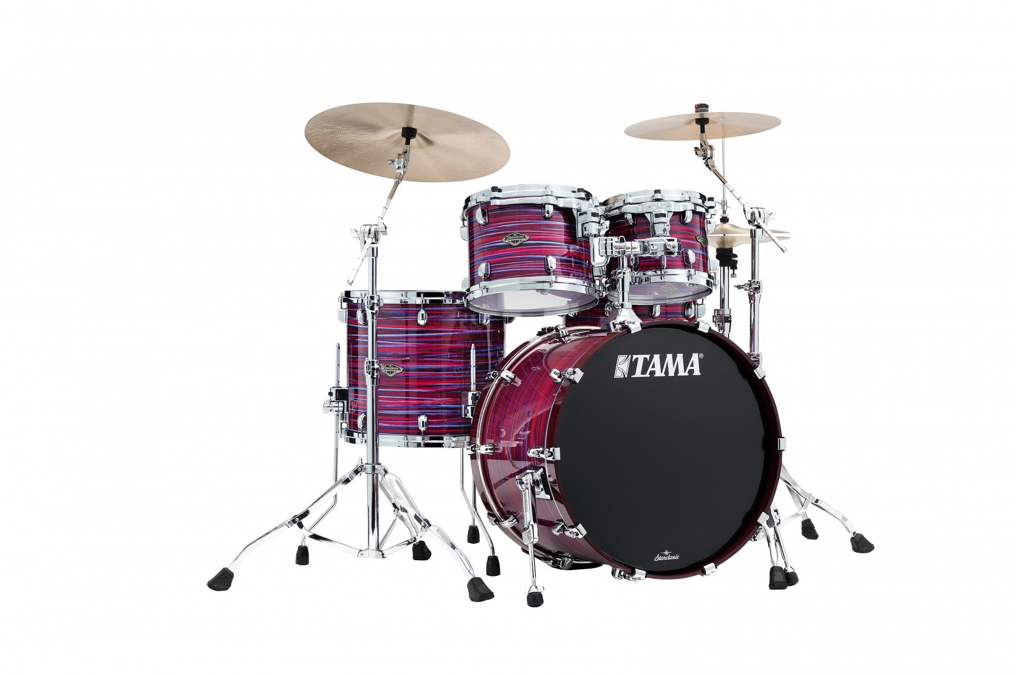 TAMA Starclassic Walnut/Birch Lacquer Shell Kit 4 teilig - Lacquer Phantasm Oyster/Chrom HW