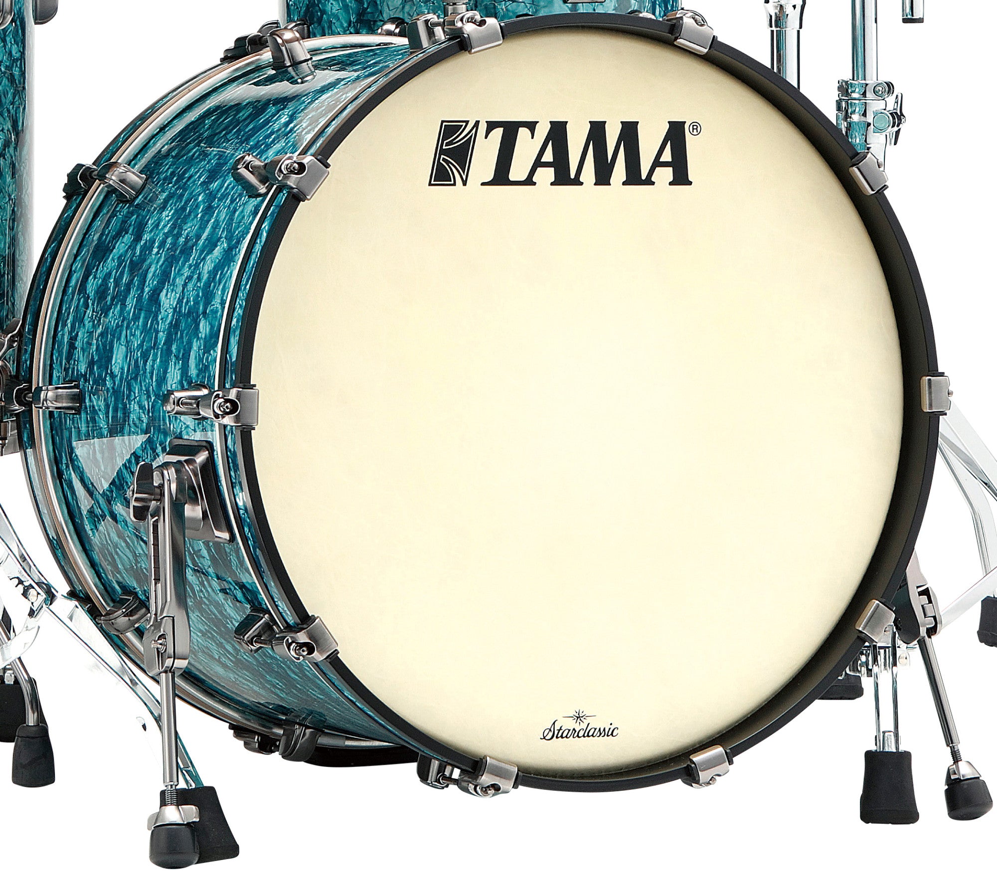 TAMA Starclassic Maple Duracover Wrap Bass Drum 22" x 16" -Turquoise Pearl/Smoked Black Nickel HW/ohne Tom Halter
