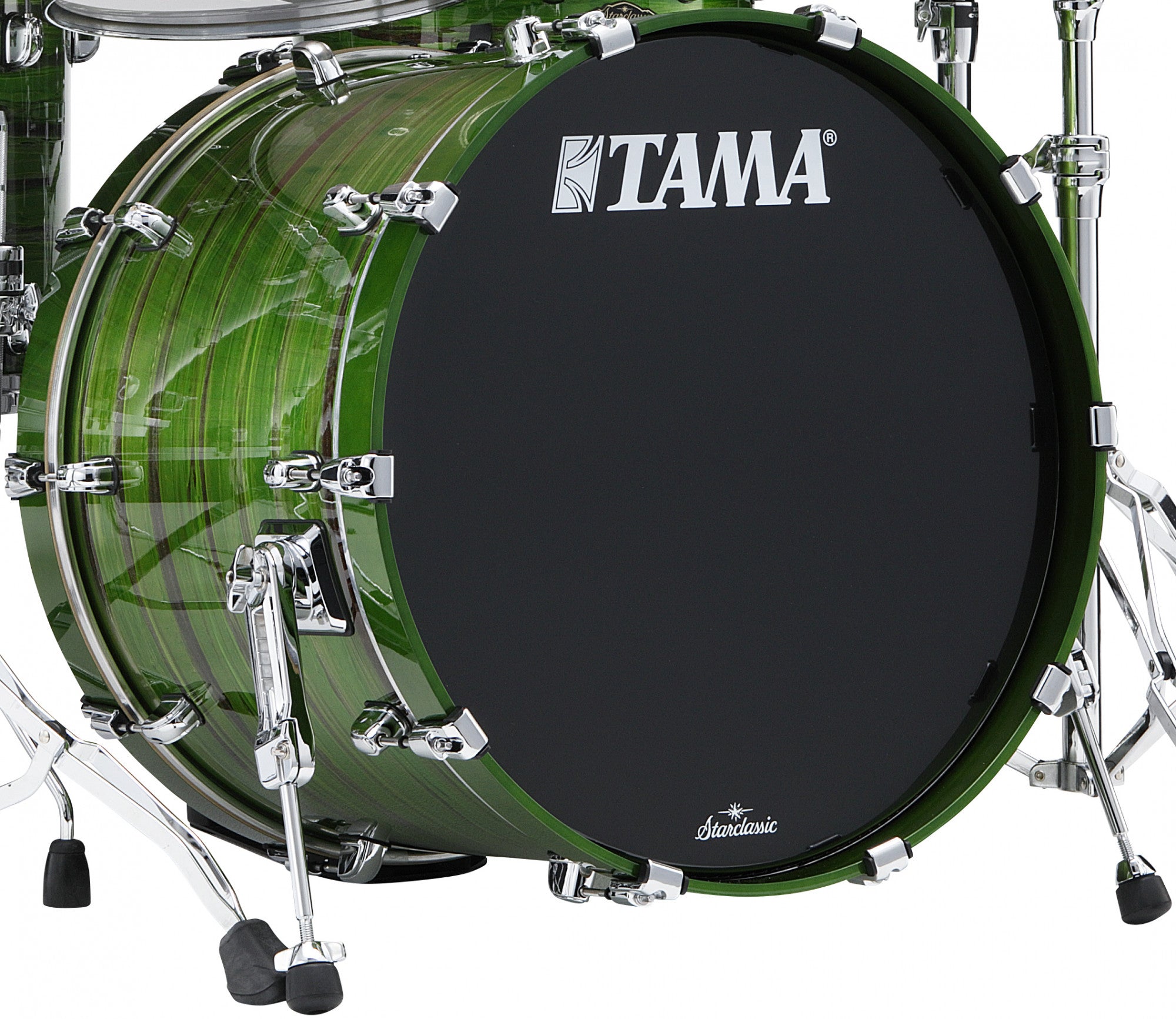 TAMA Starclassic Walnut/Birch Duracover Wrap Bass Drum 16" x 12" - Lacquer Shamrock Oyster/Chrom HW/ohne Tom Halter
