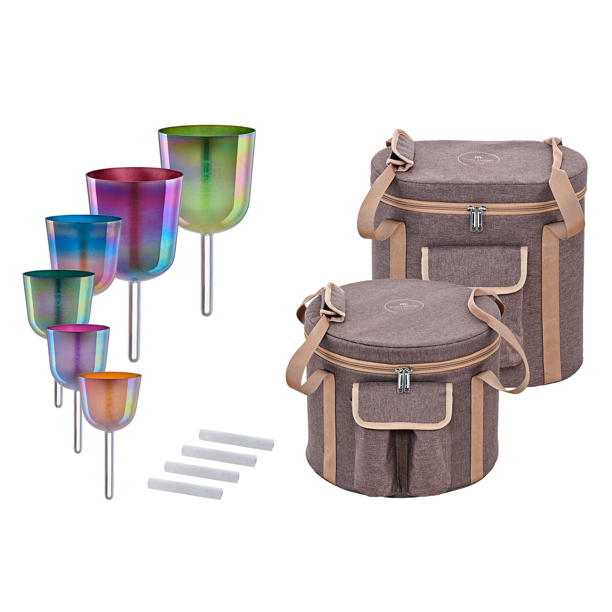 MEINL Sonic Energy Essence Solfeggio Crystal Singing Bowl Set 6-teilig