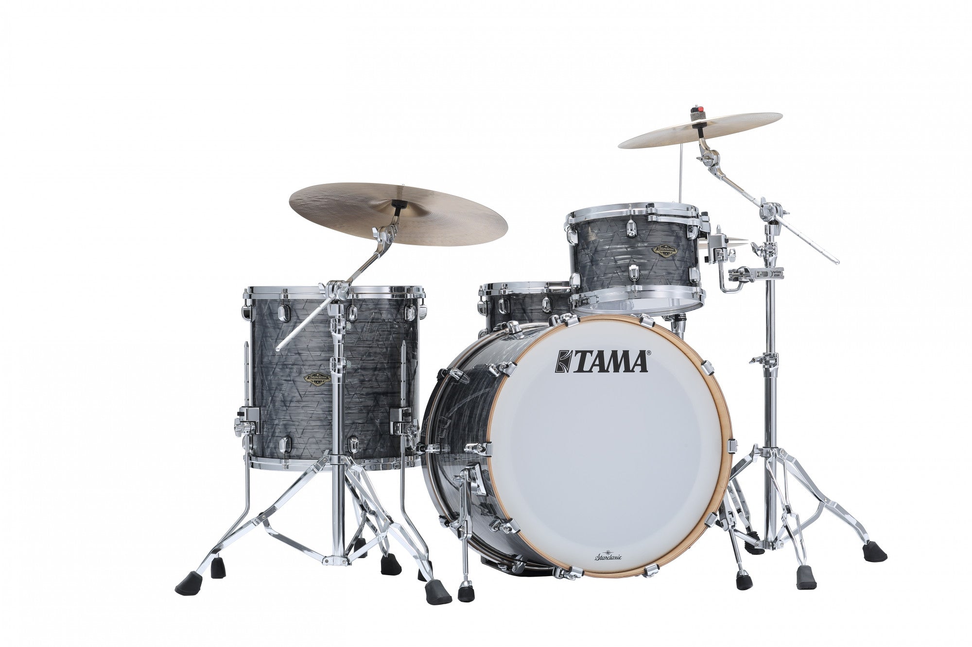 TAMA Starclassic Walnut/Birch Duracover Wrap Shell Kit 3 teilig - Charcoal Onyx/Chrom HW