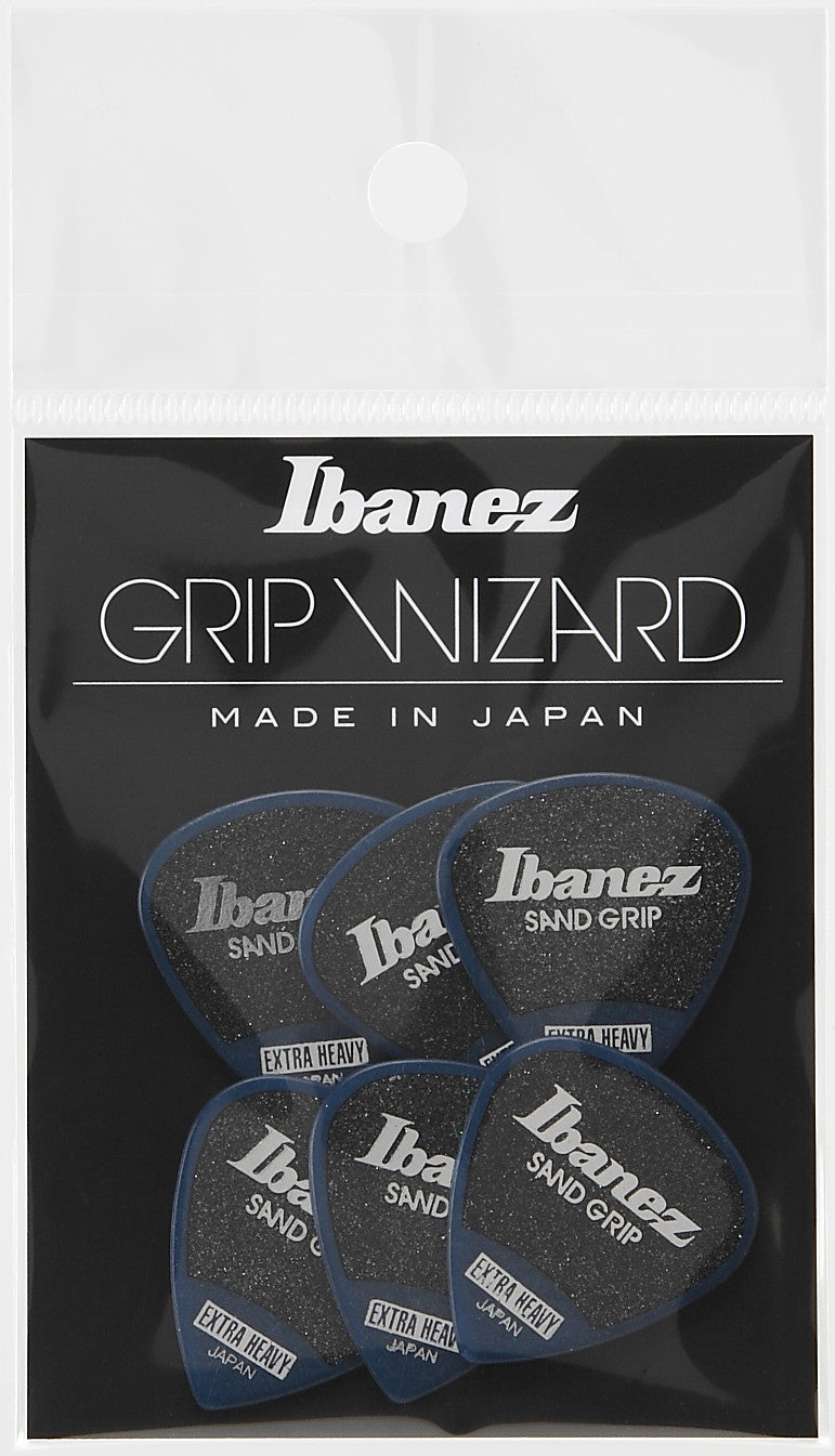 IBANEZ Grip Wizard Series Sand Grip Flat Pick - 6er Pack