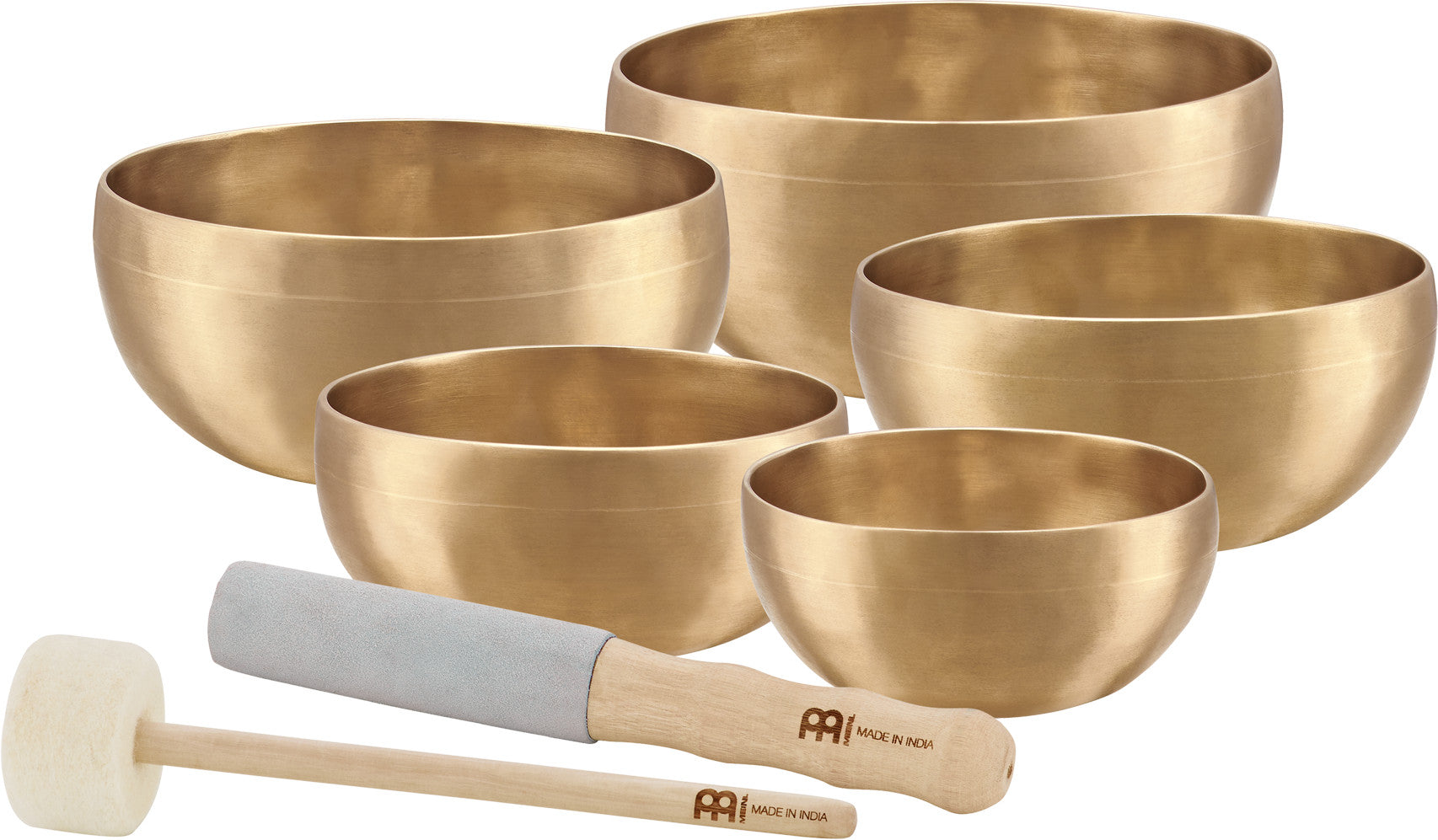 MEINL Sonic Energy Universal Series Singing Bowl Set 7 teilig - 400/500/600/700/750g + Mallet