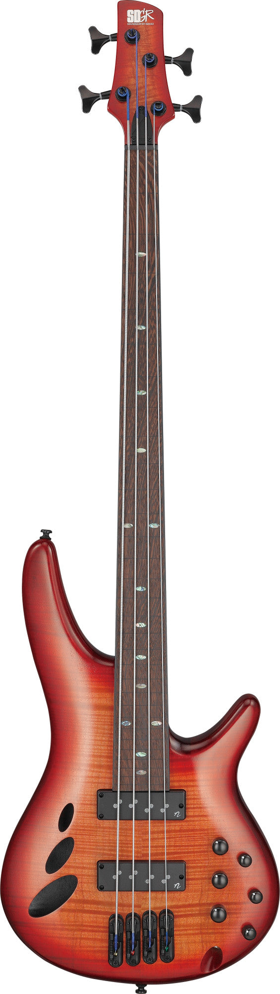 IBANEZ Bass Workshop SR E-Bass 4-String Fretless - Brown Topaz Burst Low Gloss