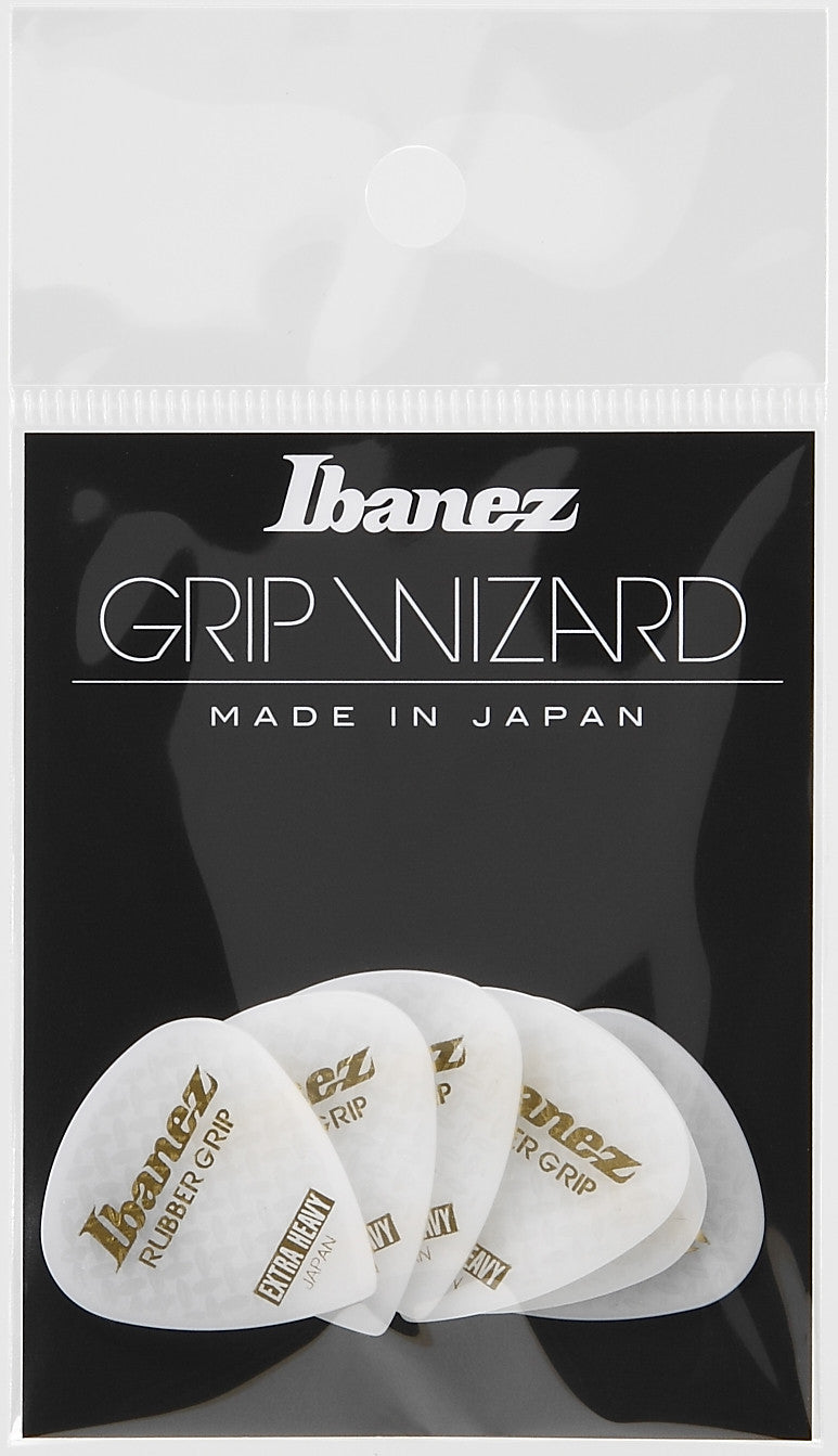 IBANEZ Grip Wizard Series Rubber Grip Flat Pick - 6er Pack